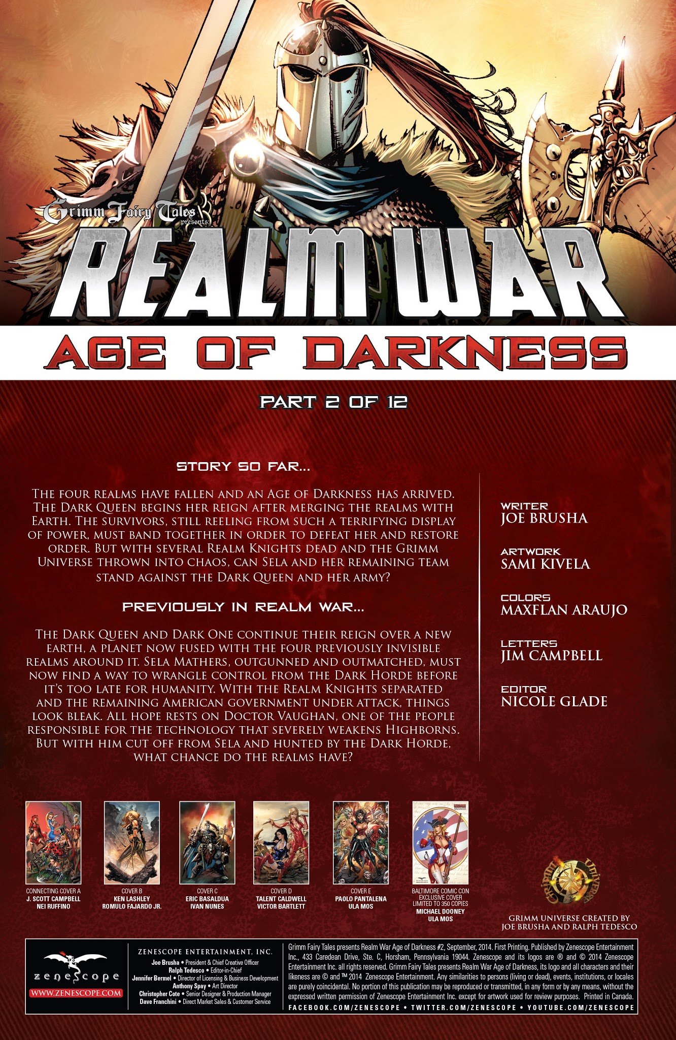 Read online Grimm Fairy Tales presents Realm War Age of Darkness comic -  Issue #2 - 2