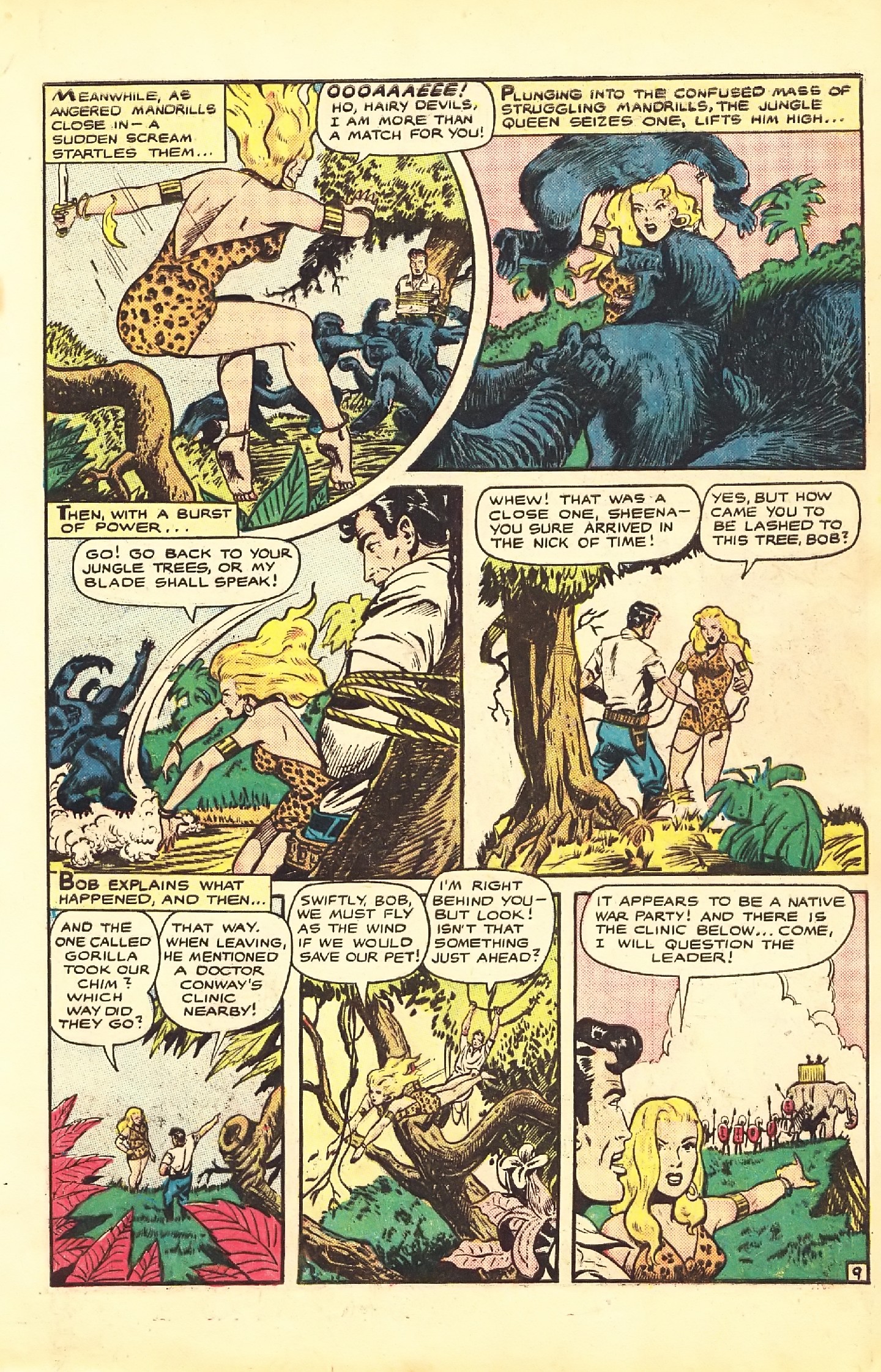 Read online Sheena, Queen of the Jungle (1942) comic -  Issue #7 - 11
