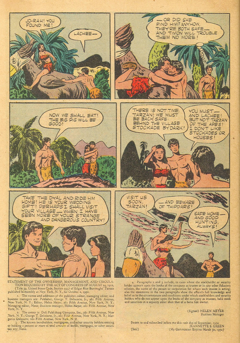 Read online Tarzan (1948) comic -  Issue #19 - 42