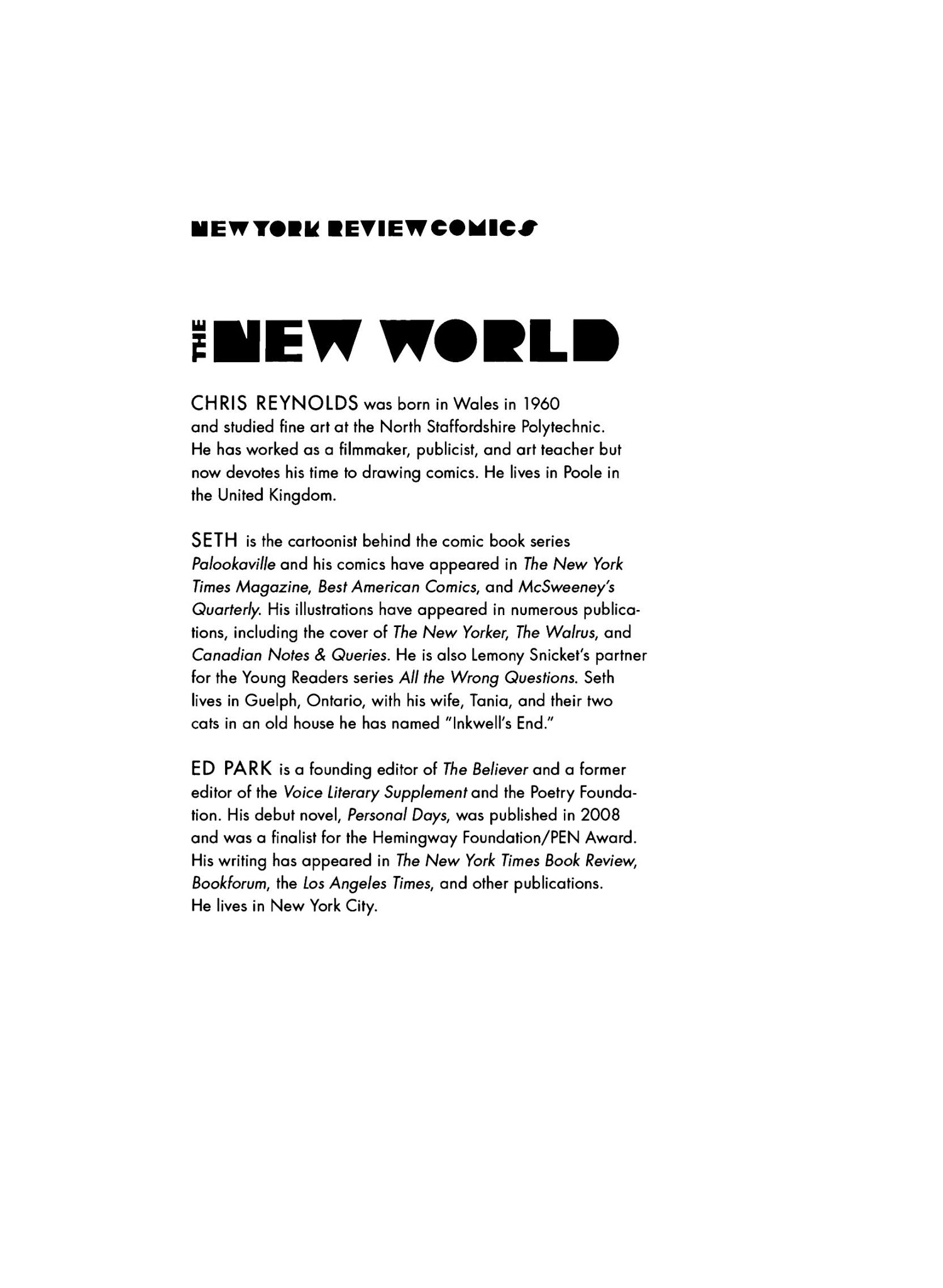Read online The New World: Comics from Mauretania comic -  Issue # TPB - 261