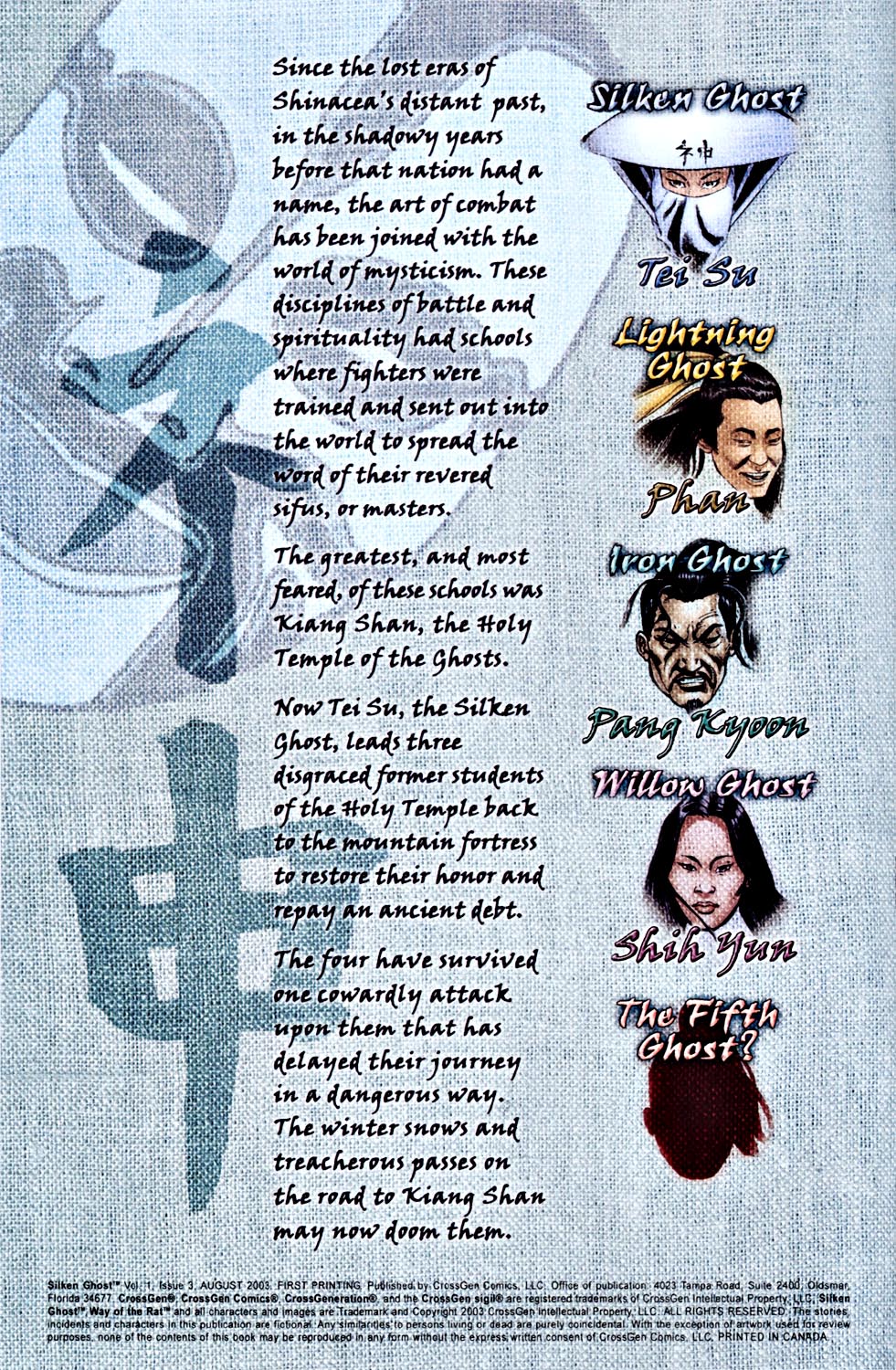 Read online Silken Ghost comic -  Issue #3 - 2