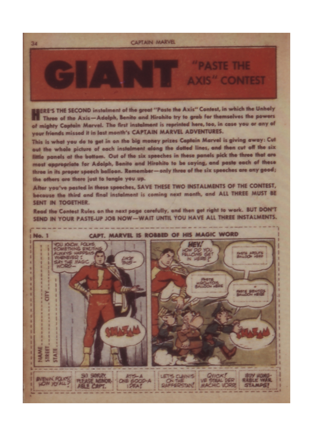Read online Captain Marvel Adventures comic -  Issue #16 - 34