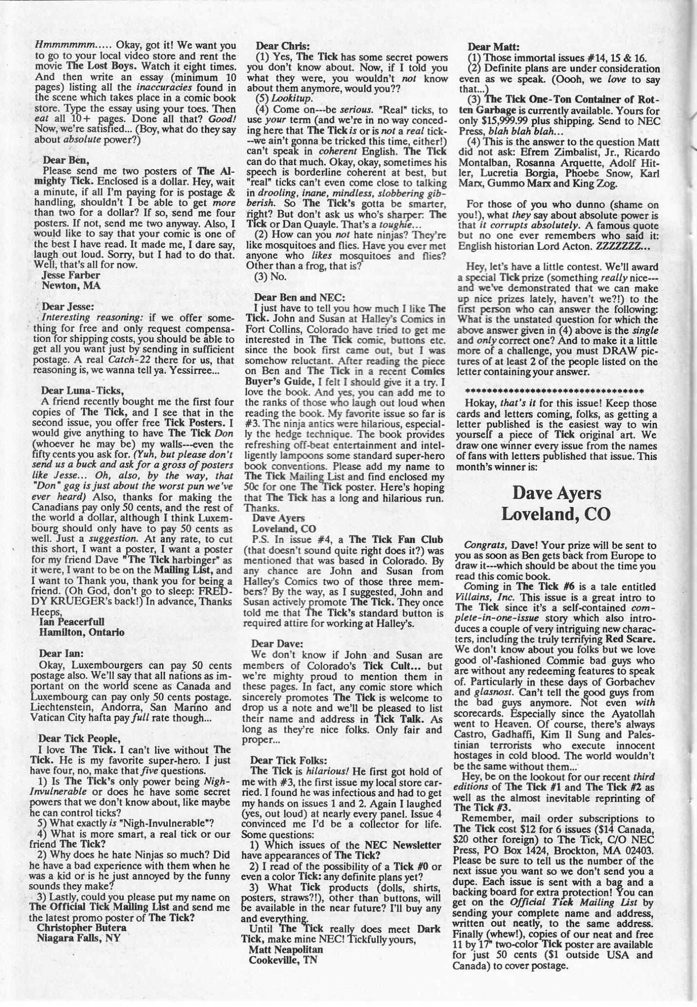Read online The Tick comic -  Issue #5 - 20