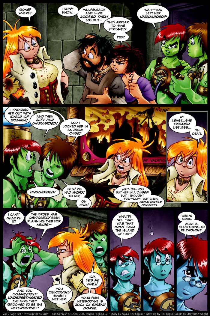 Read online Girl Genius (2002) comic -  Issue #9 - 105