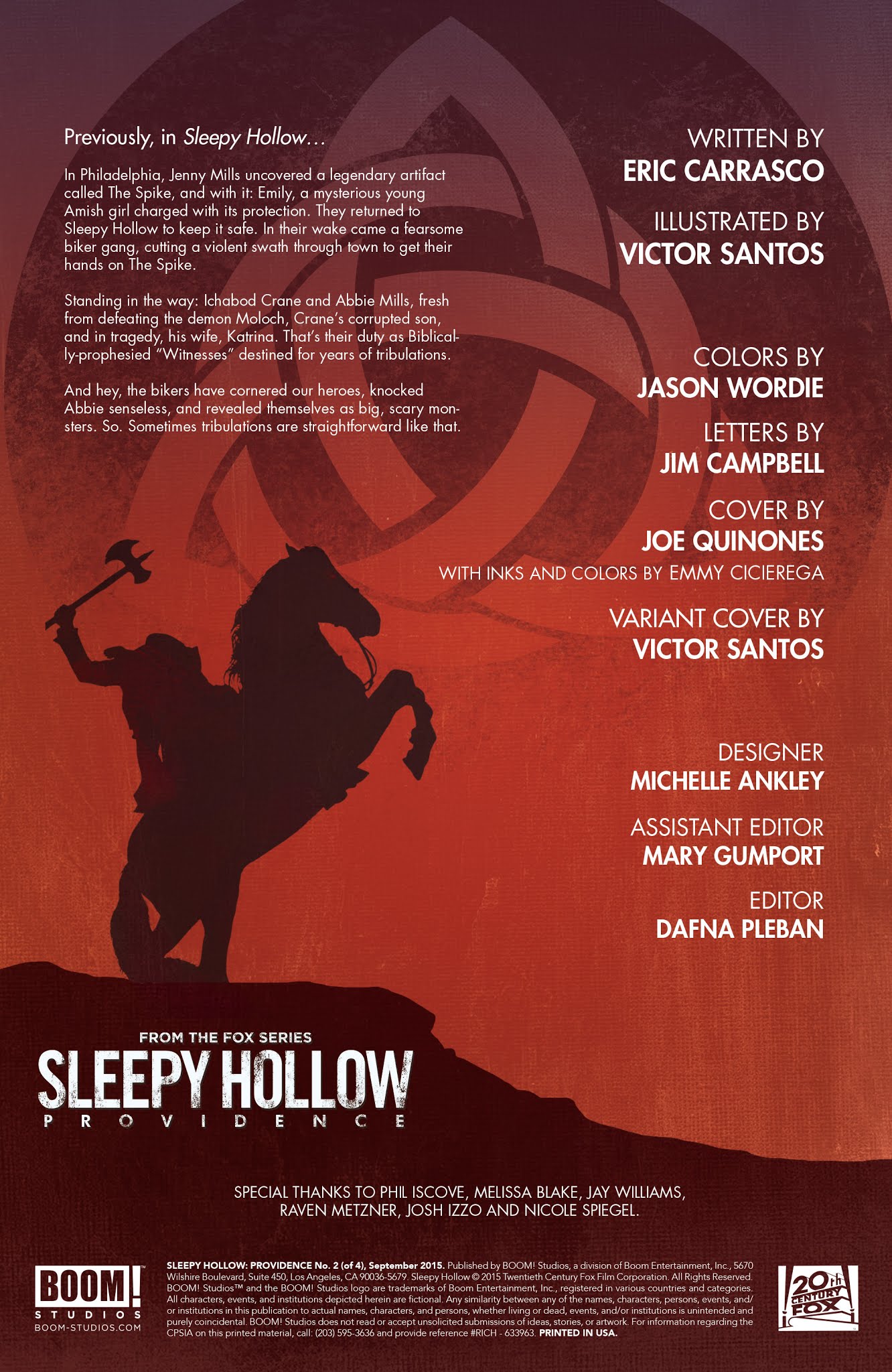 Read online Sleepy Hollow: Providence comic -  Issue #2 - 2