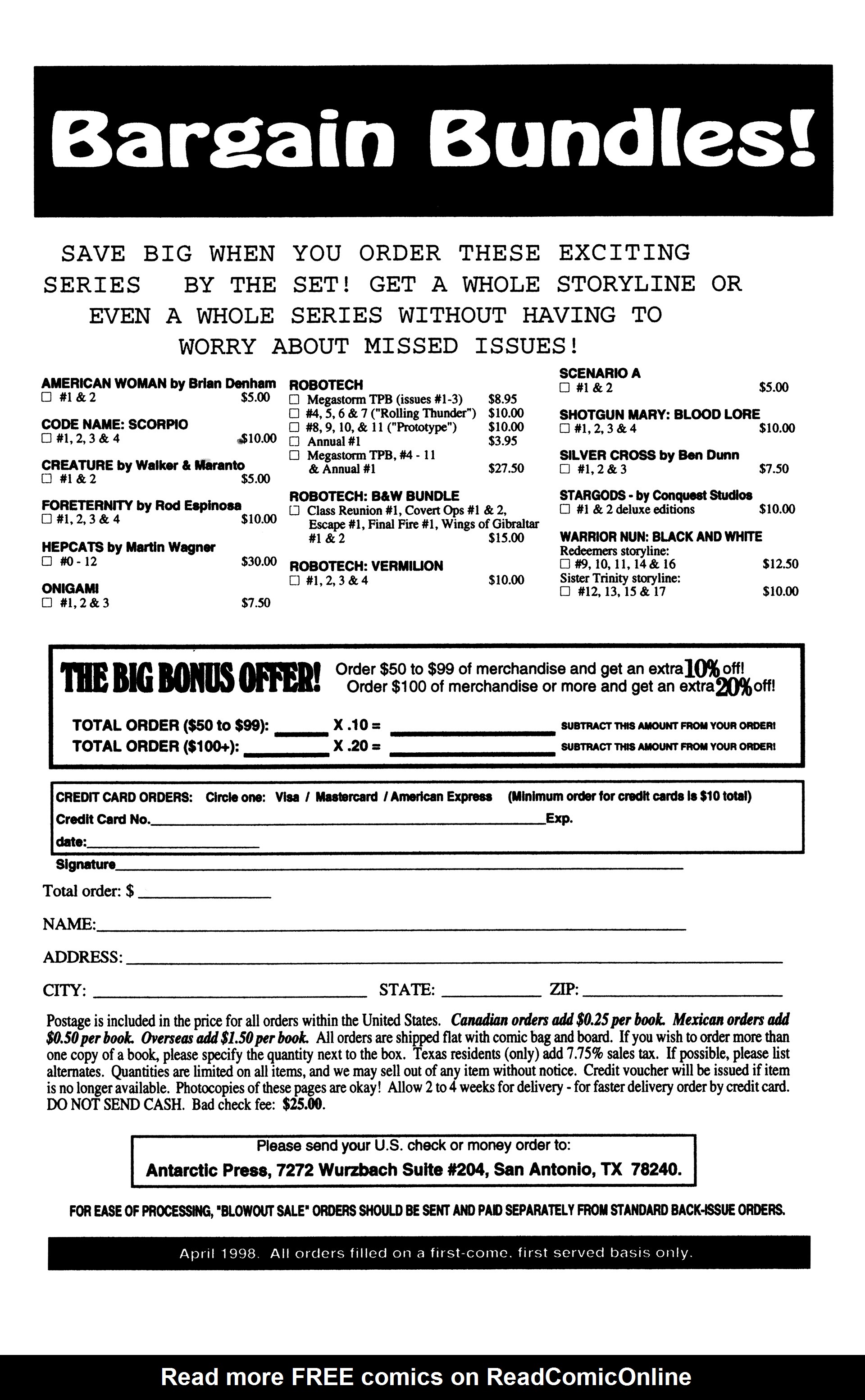 Read online Warrior Nun: Black & White comic -  Issue #21 - 23