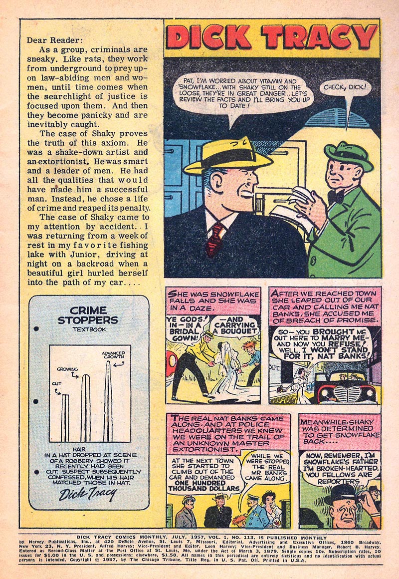 Read online Dick Tracy comic -  Issue #113 - 2