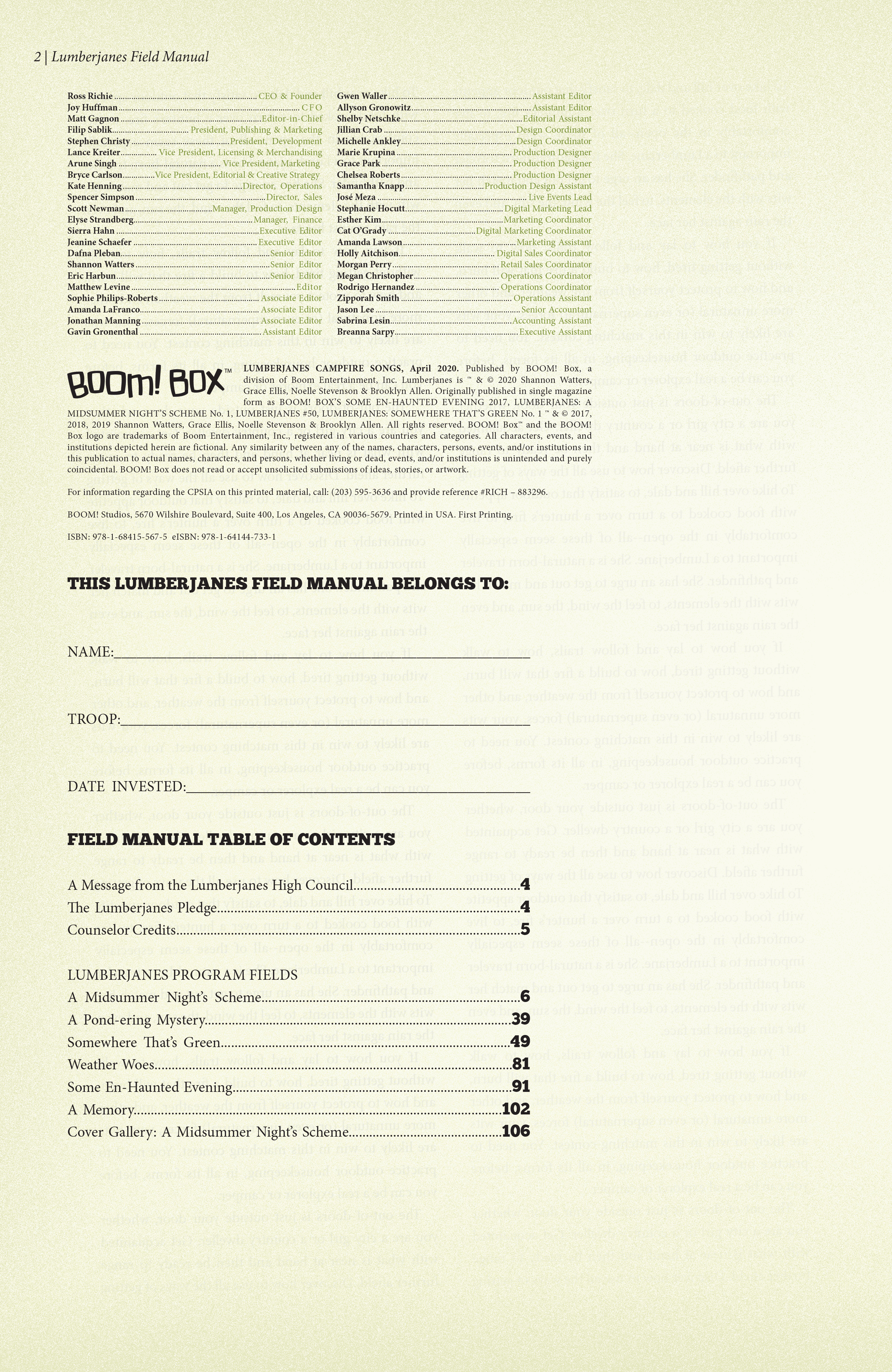 Read online Lumberjanes: Campfire Songs comic -  Issue # TPB - 4