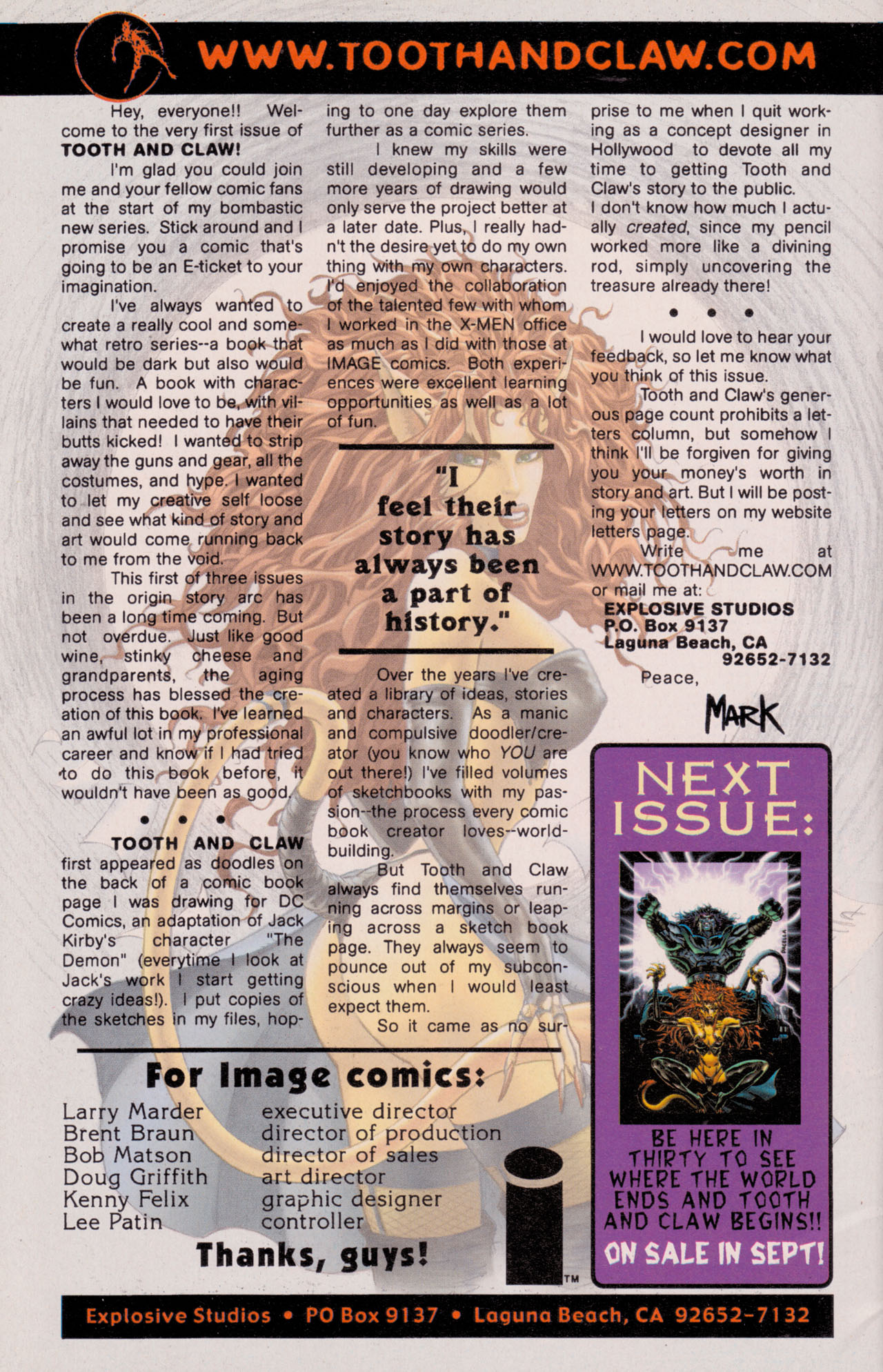 Read online Tooth and Claw comic -  Issue #1 - 32