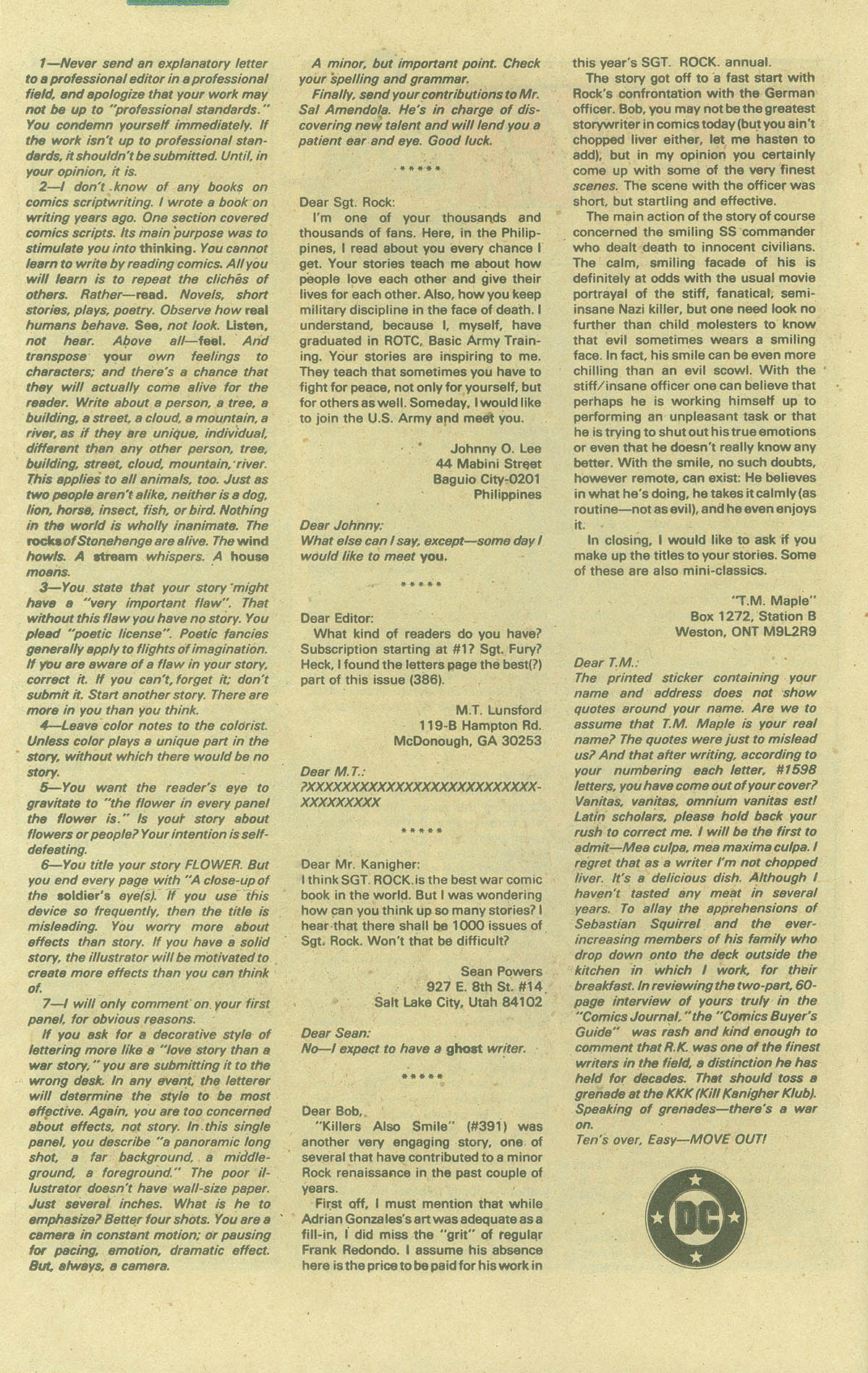 Read online Sgt. Rock comic -  Issue #399 - 21
