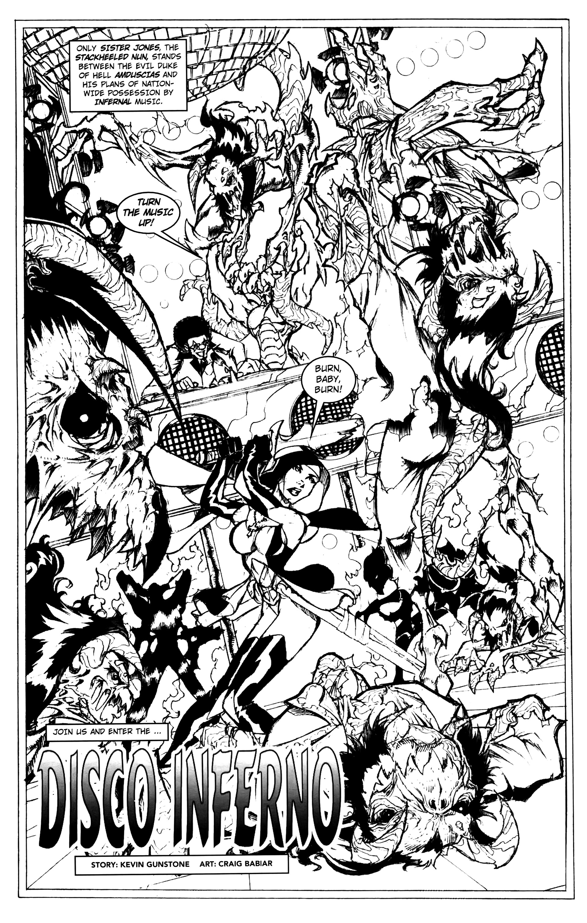 Read online Warrior Nun: Black & White comic -  Issue #19 - 18