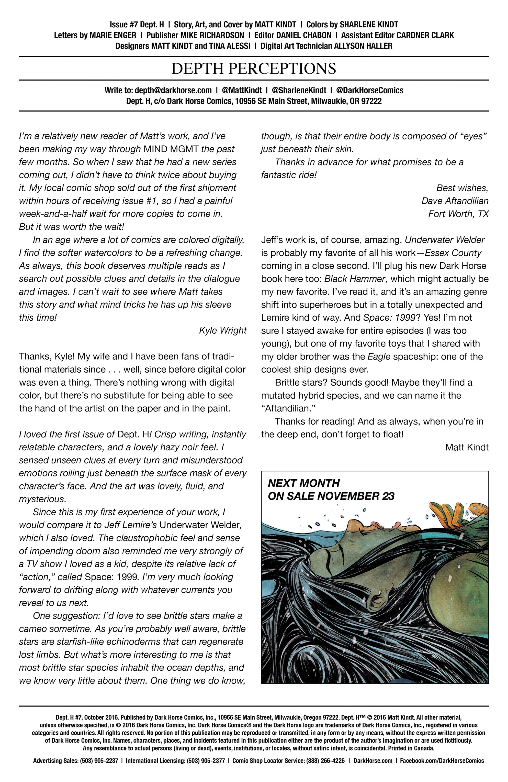 Read online Dept. H comic -  Issue #7 - 27