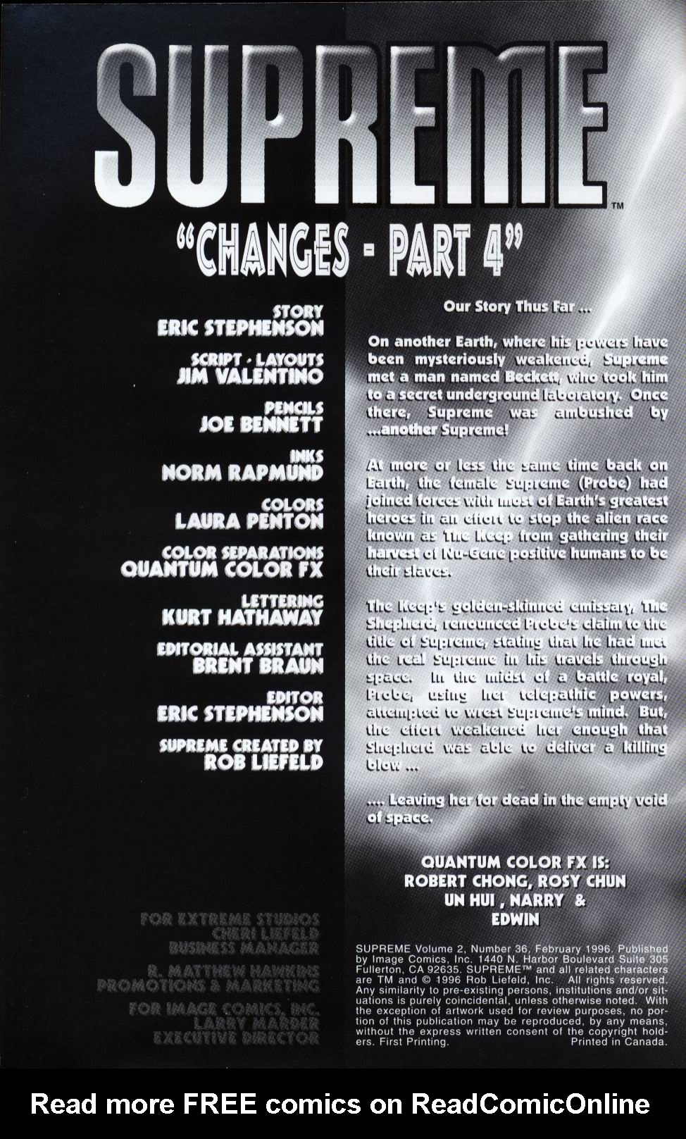 Read online Supreme (1992) comic -  Issue #36 - 2