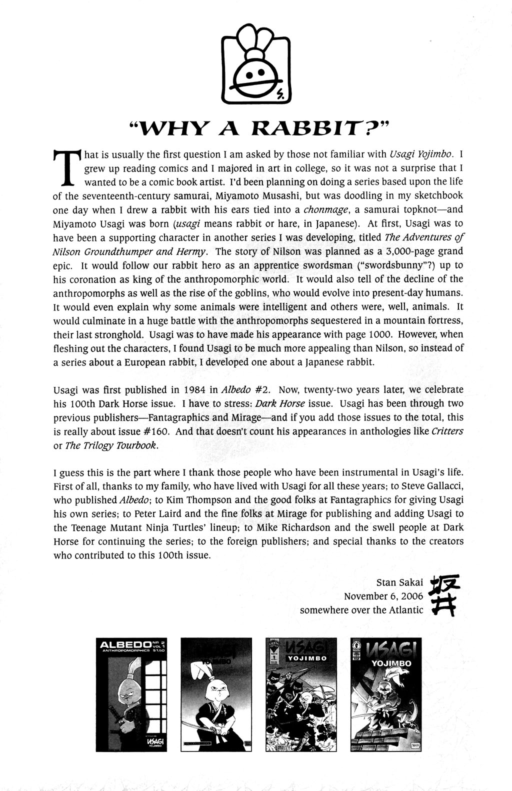 Read online Usagi Yojimbo (1996) comic -  Issue #100 - 2