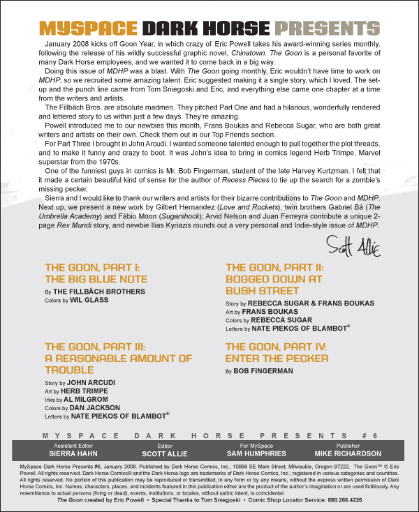 Read online MySpace Dark Horse Presents comic -  Issue #6 - 1