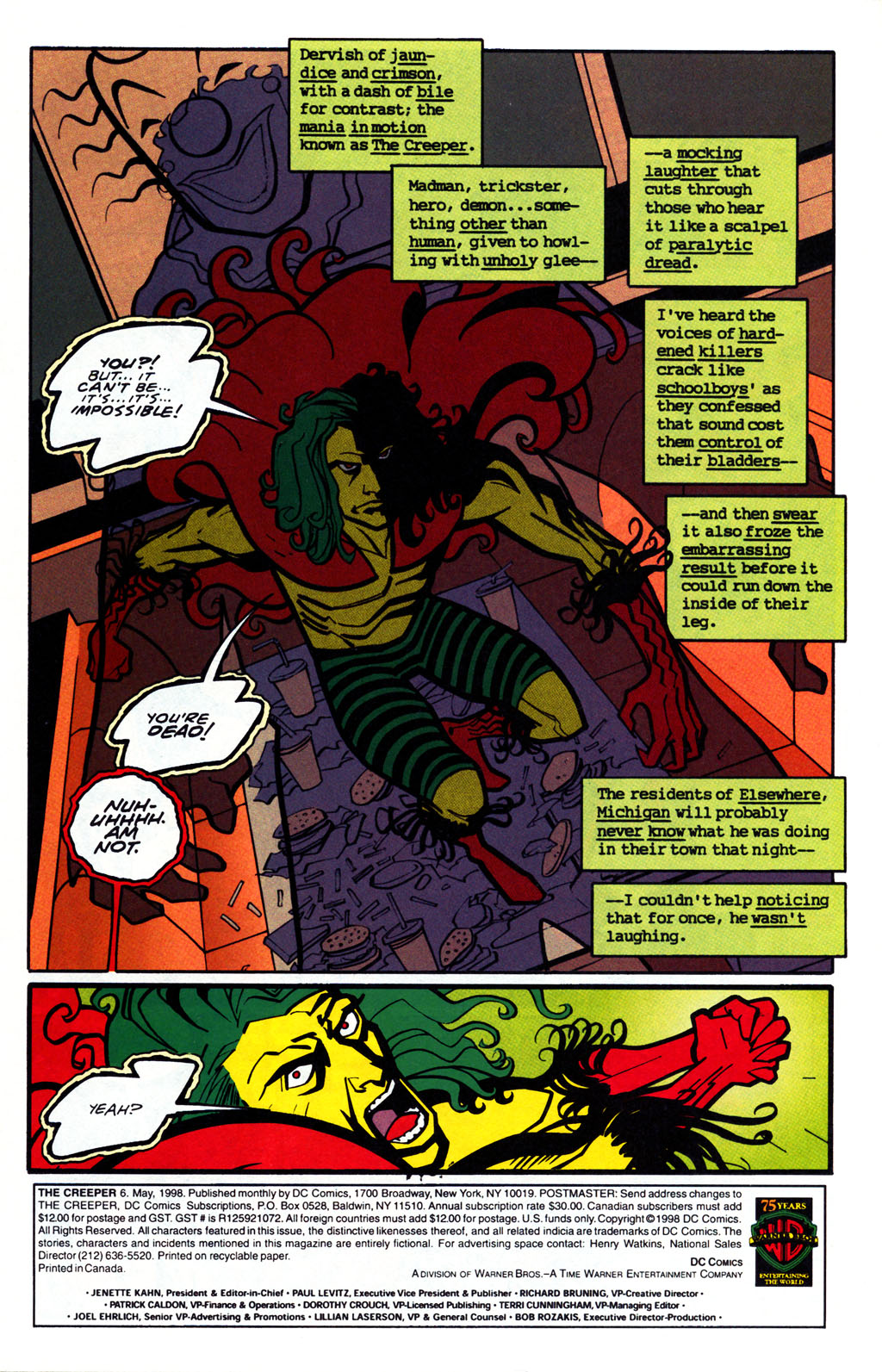 Read online The Creeper (1997) comic -  Issue #6 - 2