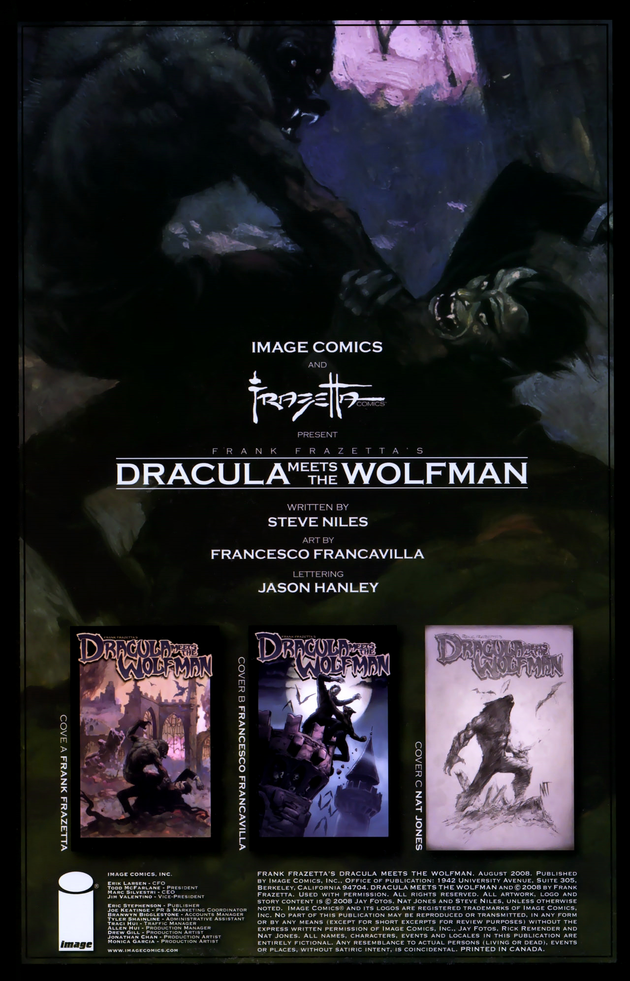 Read online Frank Frazetta's Dracula Meets the Wolfman comic -  Issue # Full - 2