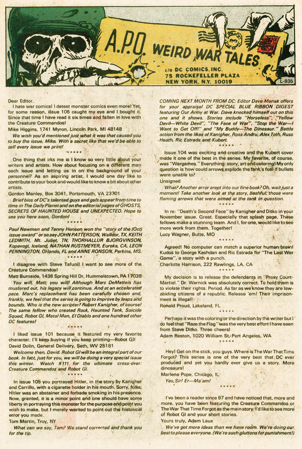Read online Weird War Tales (1971) comic -  Issue #109 - 22