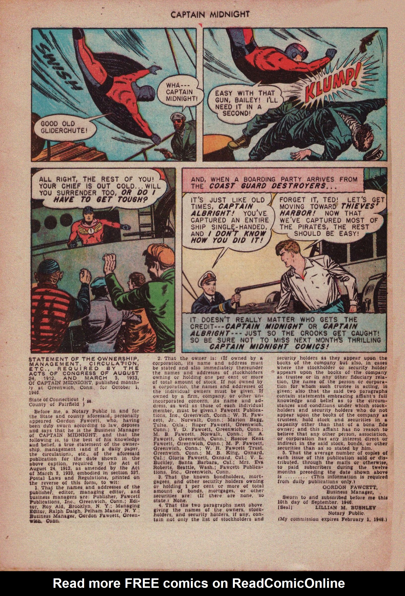 Read online Captain Midnight (1942) comic -  Issue #48 - 48