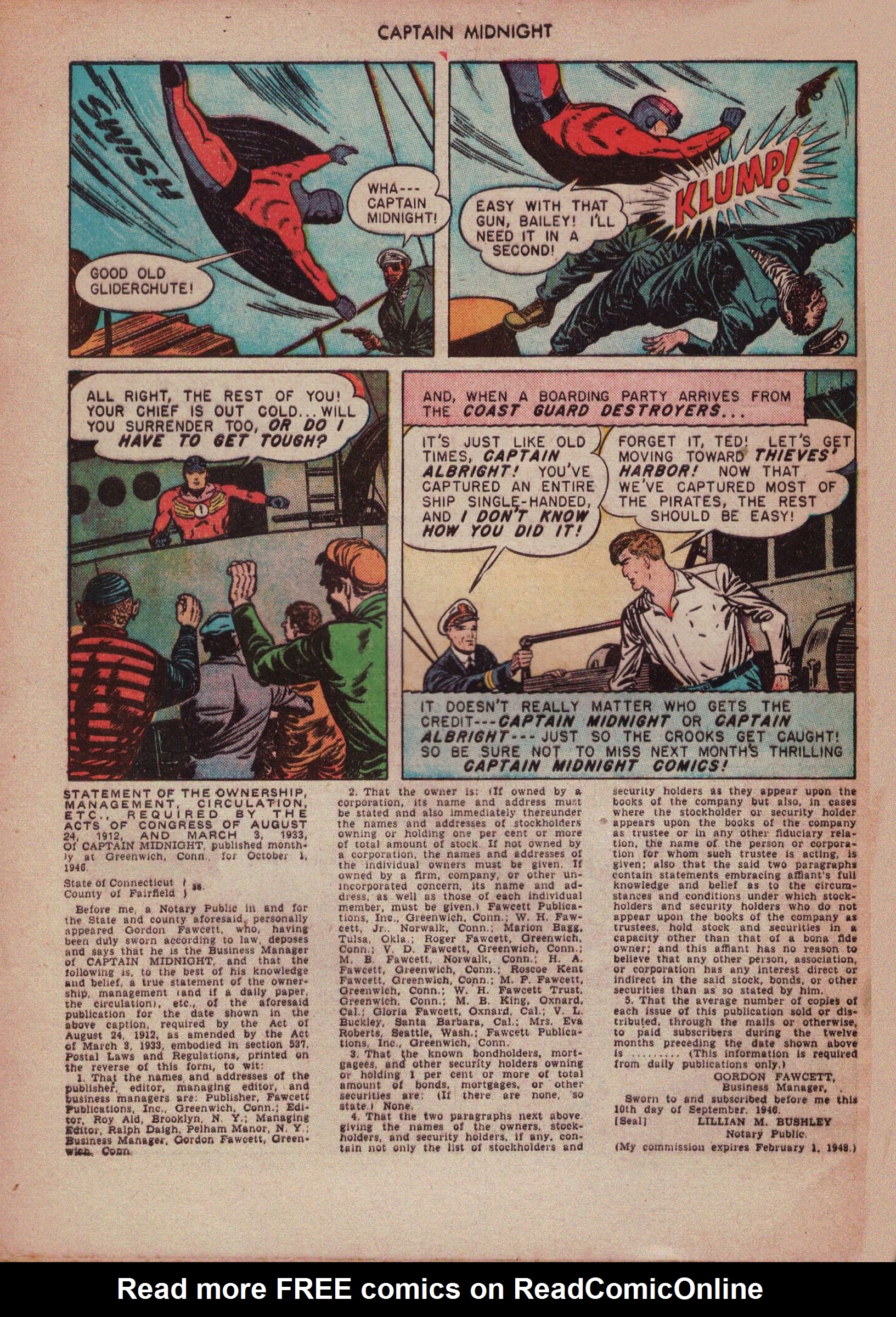Read online Captain Midnight (1942) comic -  Issue #48 - 48