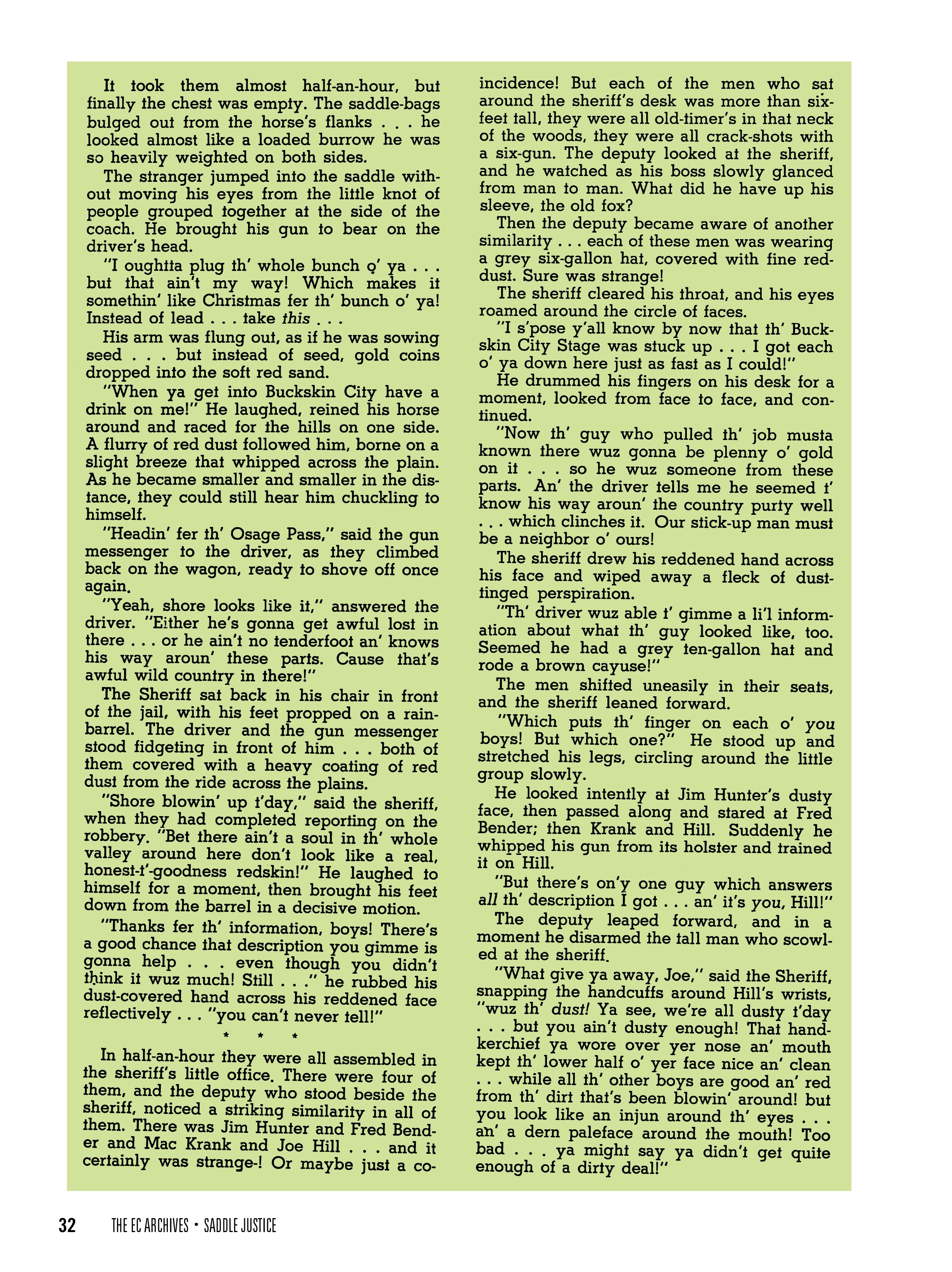 Read online The EC Archives: Saddle Justice comic -  Issue # TPB (Part 1) - 34