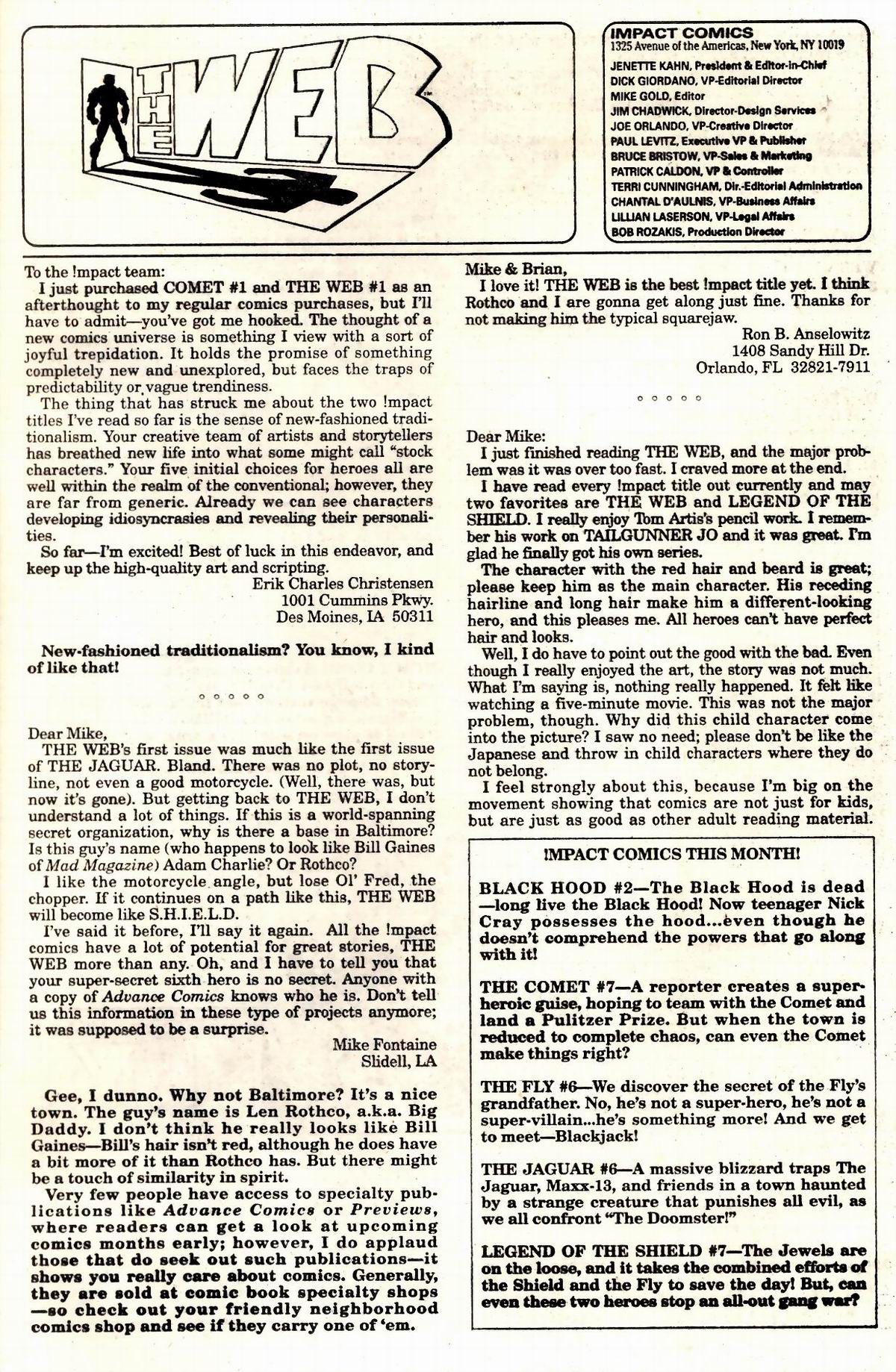 Read online The Web (1991) comic -  Issue #5 - 24