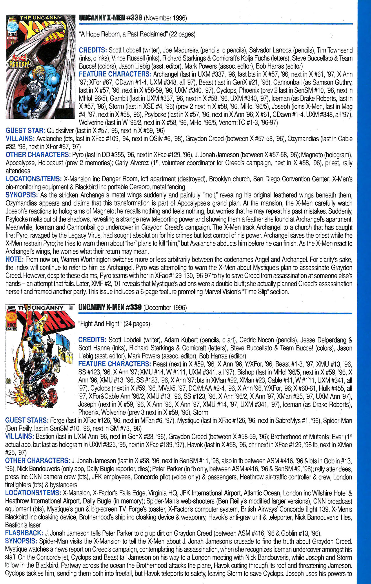 Read online Official Index to the Marvel Universe comic -  Issue #9 - 45