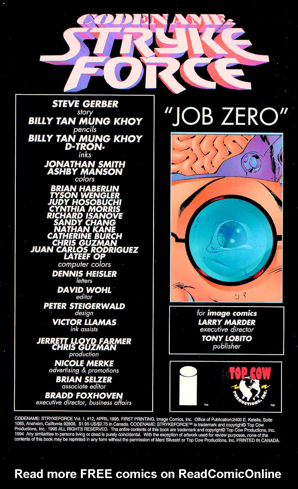 Read online Codename: Strykeforce comic -  Issue #12 - 2