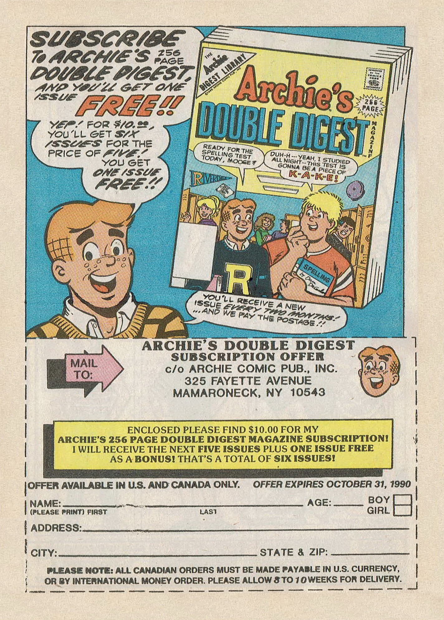 Read online Jughead Jones Comics Digest comic -  Issue #63 - 121