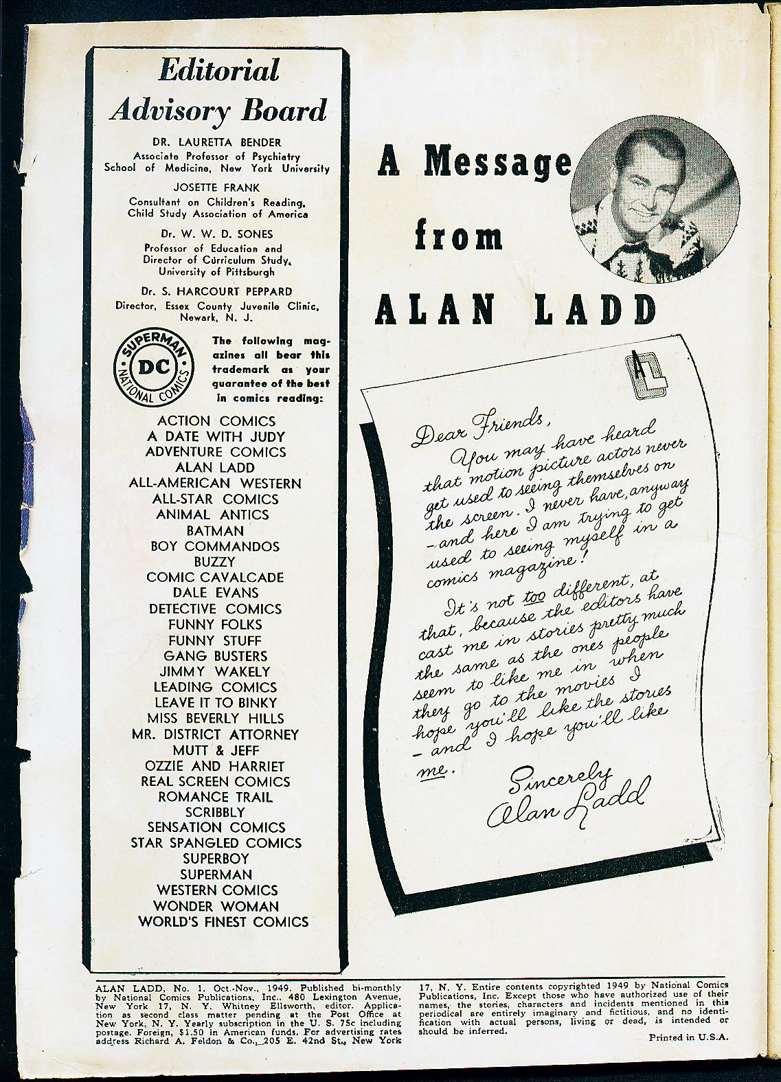 Read online Adventures of Alan Ladd comic -  Issue #1 - 2