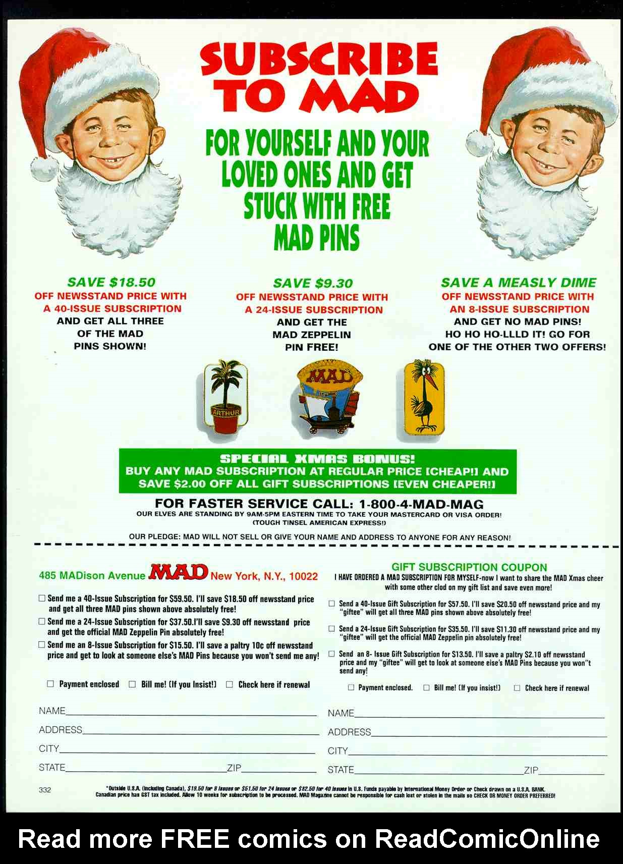 Read online MAD comic -  Issue #332 - 2