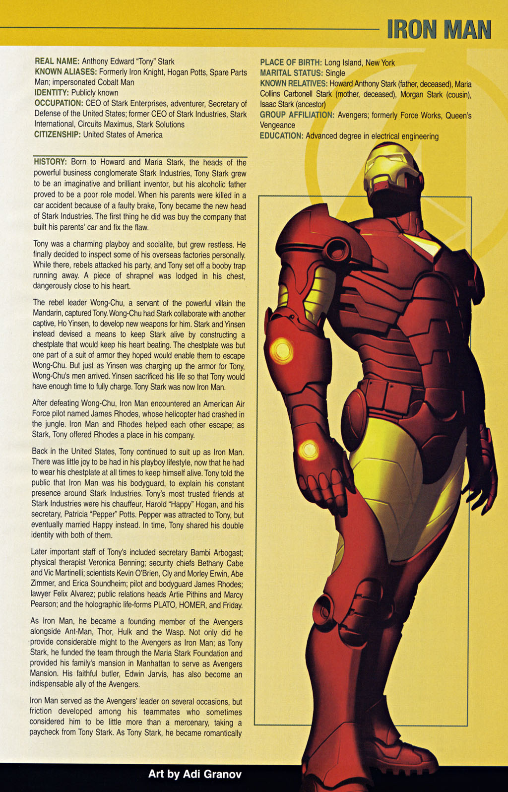 Read online The Official Handbook of the Marvel Universe: The Avengers comic -  Issue # Full - 18