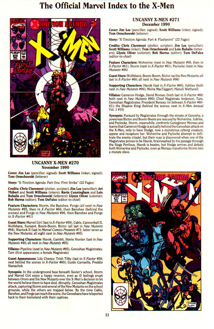 Read online The Official Marvel Index To The X-Men (1994) comic -  Issue #5 - 24