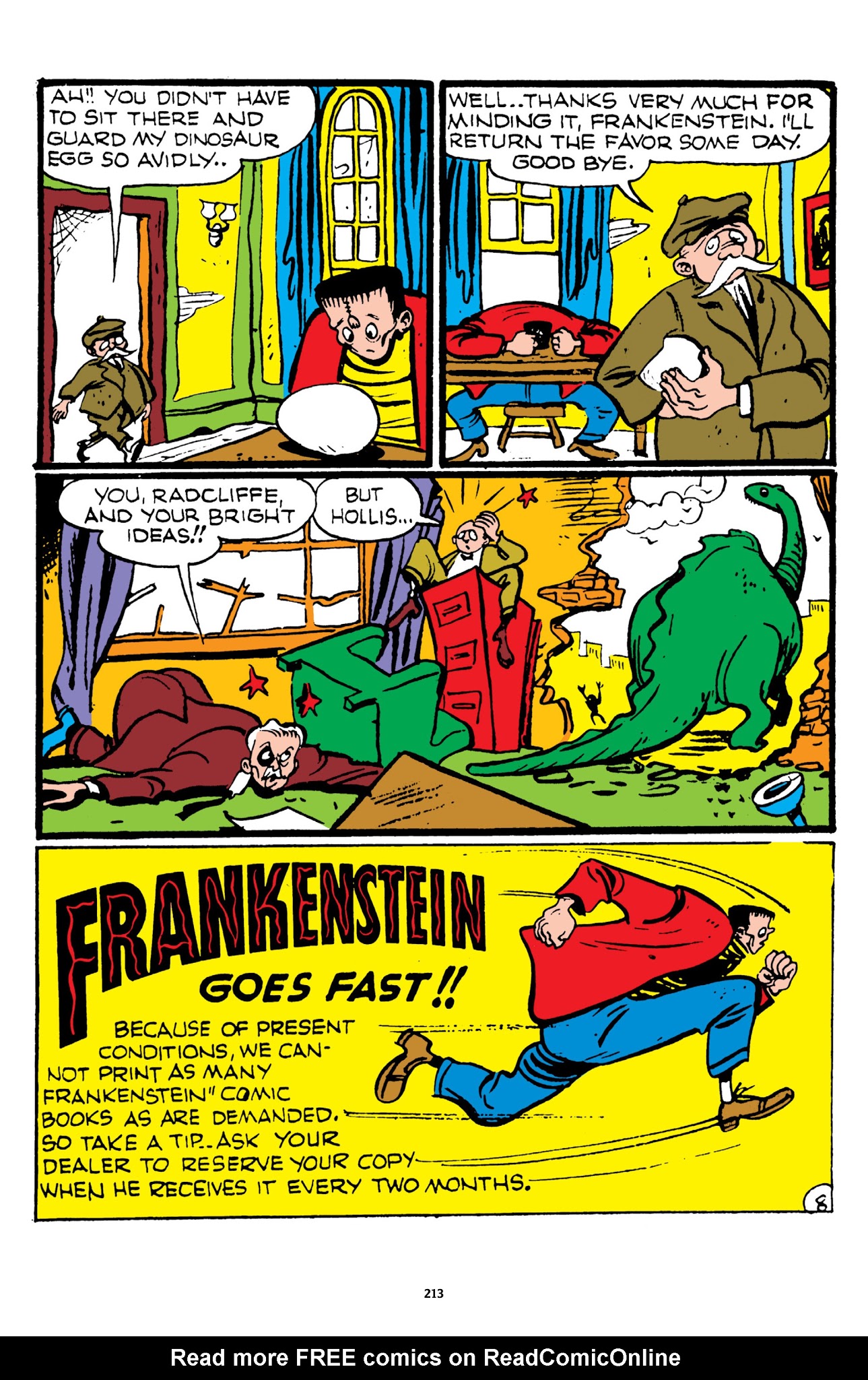 Read online Frankenstein: The Mad Science of Dick Briefer comic -  Issue # TPB - 209