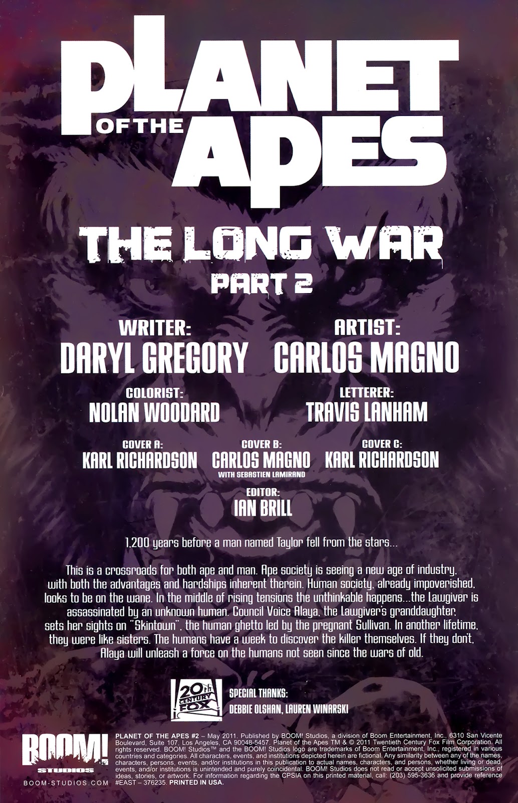 Planet of the Apes (2011) issue 2 - Page 3