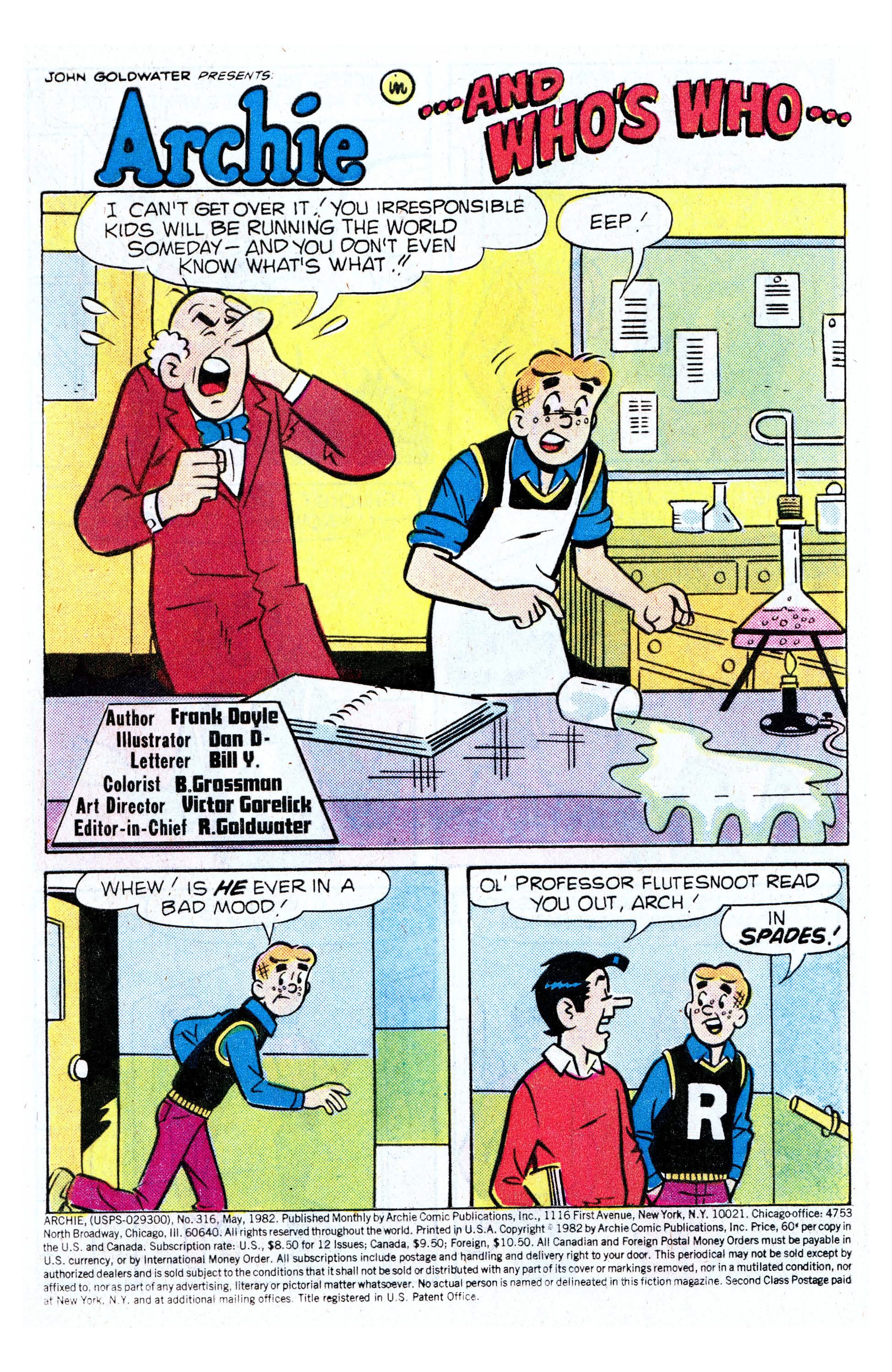 Read online Archie (1960) comic -  Issue #316 - 2