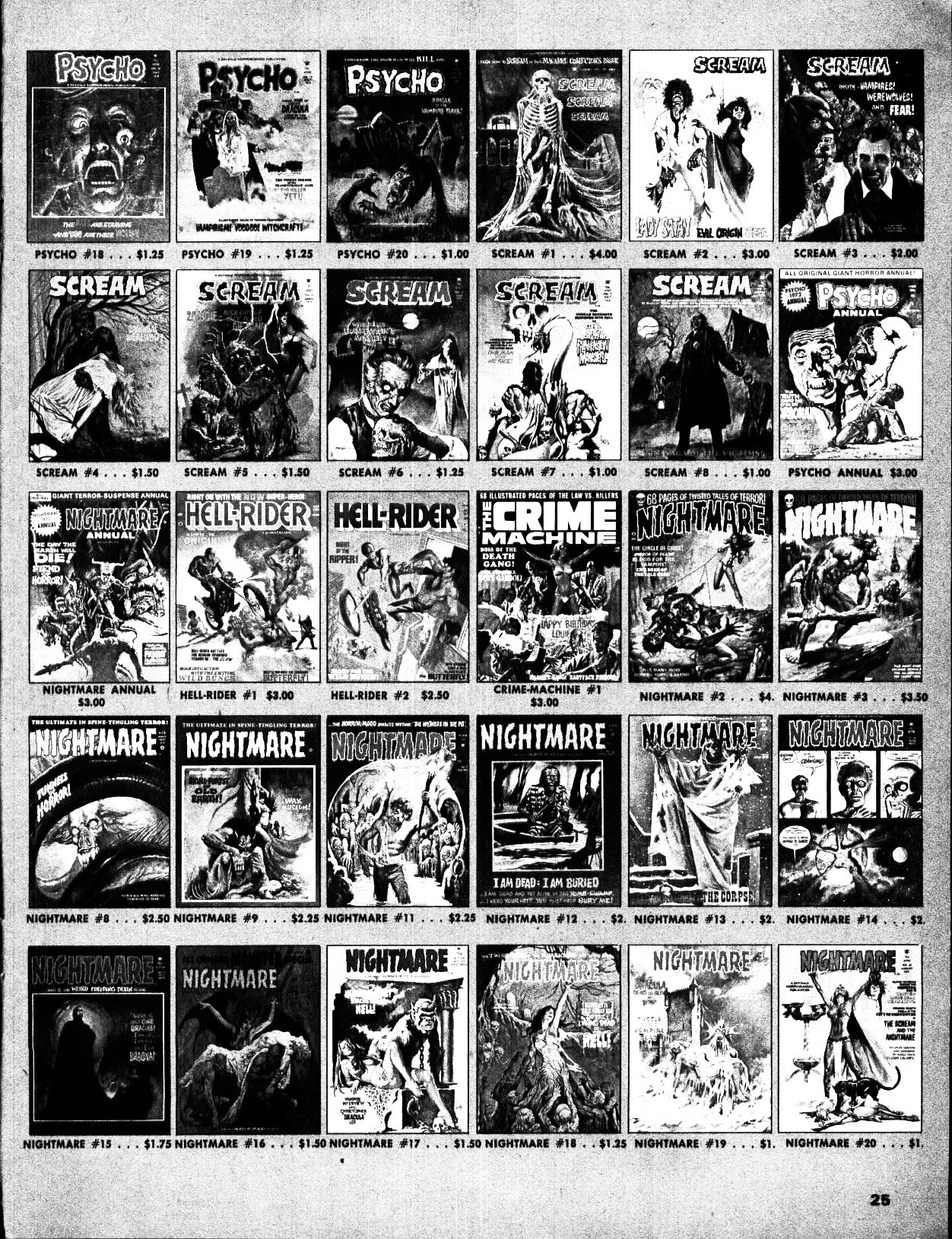 Read online Nightmare (1970) comic -  Issue #23 - 25