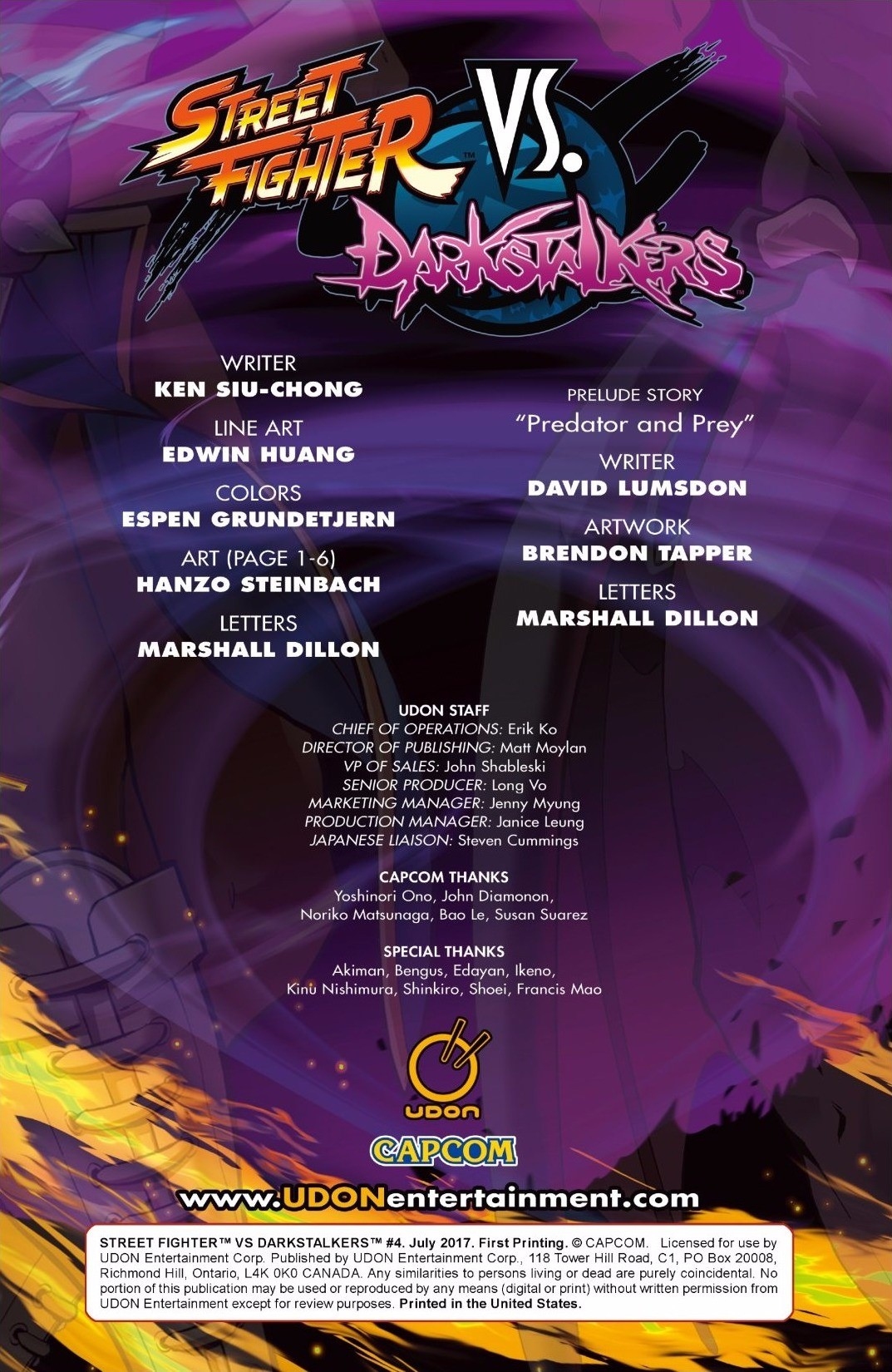 Read online Street Fighter VS Darkstalkers comic -  Issue #4 - 2
