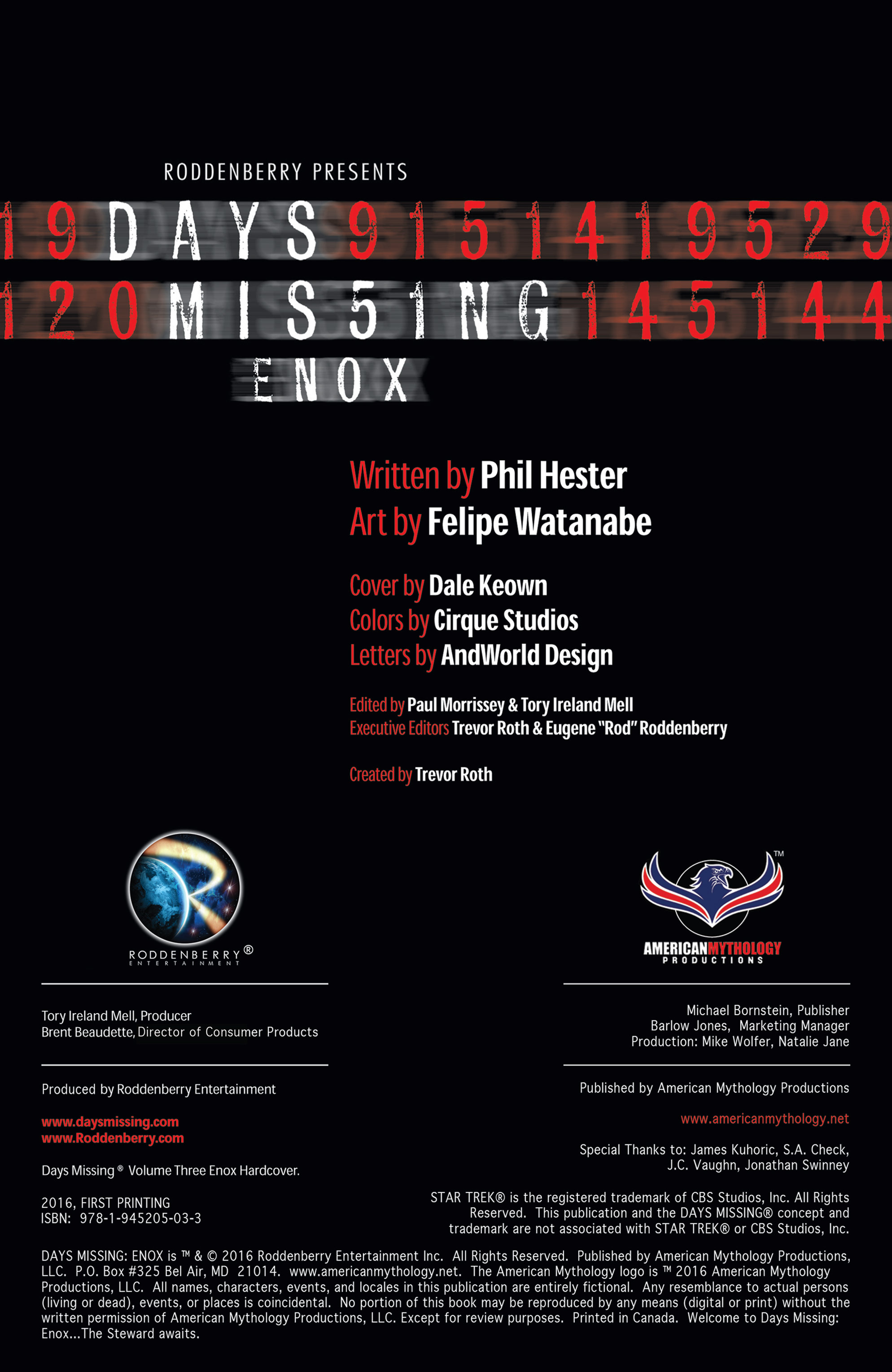 Read online Days Missing: Enox comic -  Issue # Full - 3