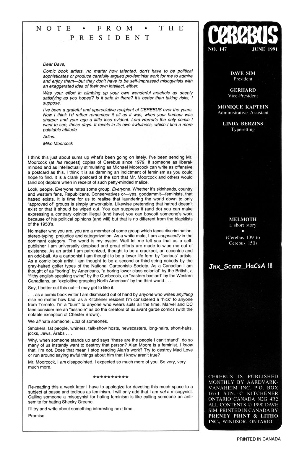 Read online Cerebus comic -  Issue #147 - 2