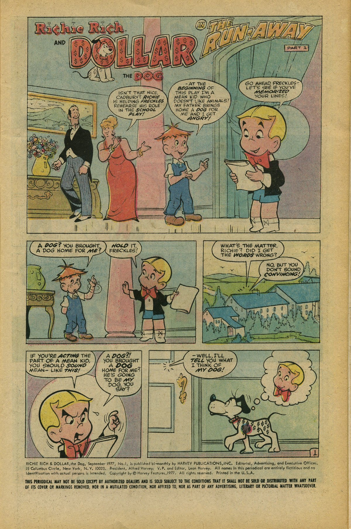 Read online Richie Rich & Dollar the Dog comic -  Issue #1 - 5