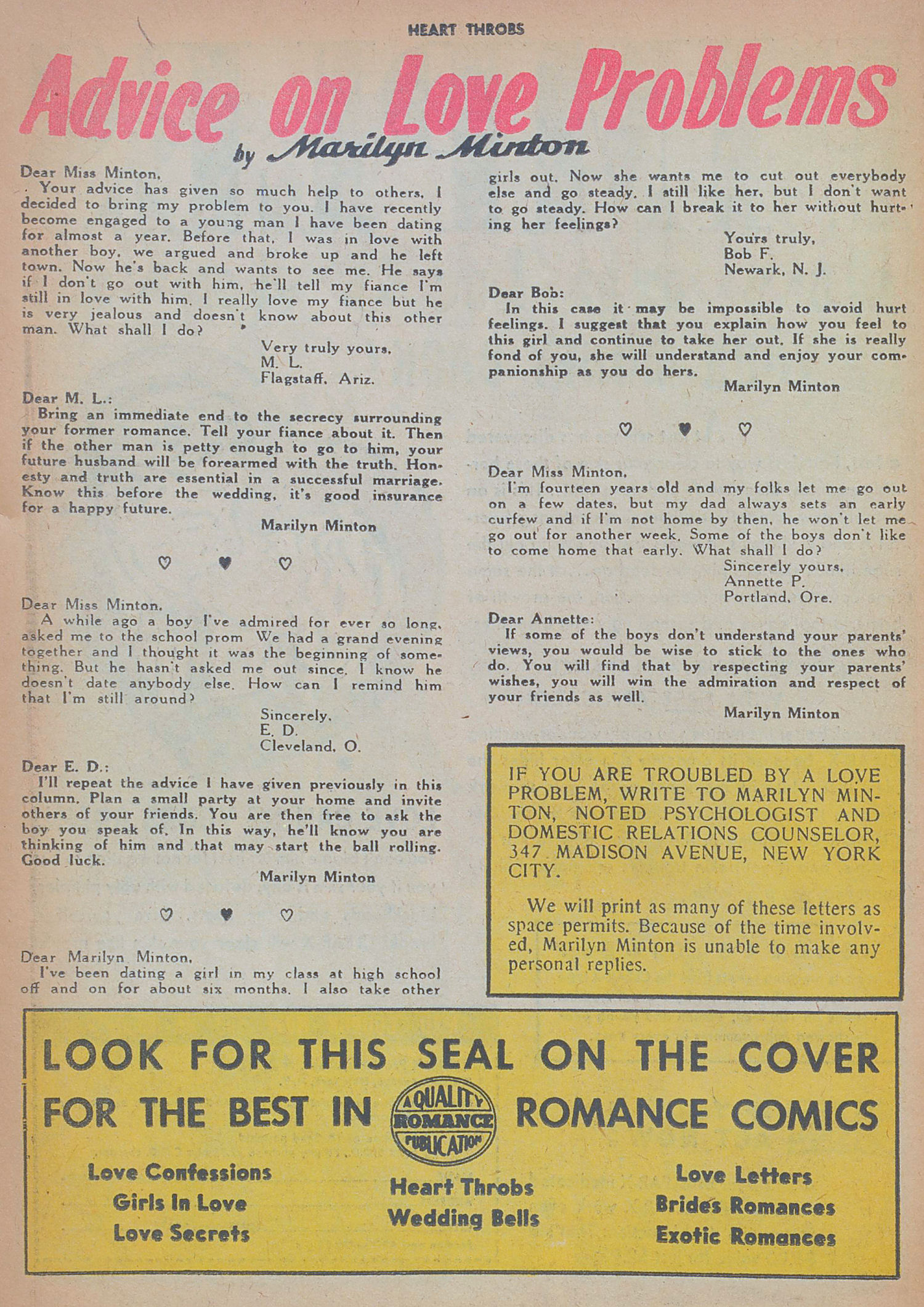 Read online Heart Throbs comic -  Issue #38 - 26