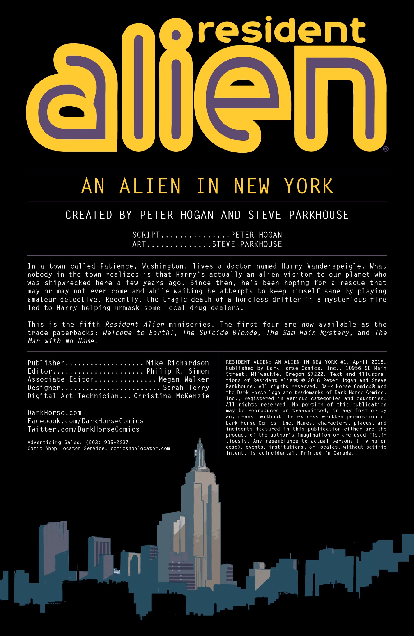 Read online Resident Alien: An Alien in New York comic -  Issue #1 - 2