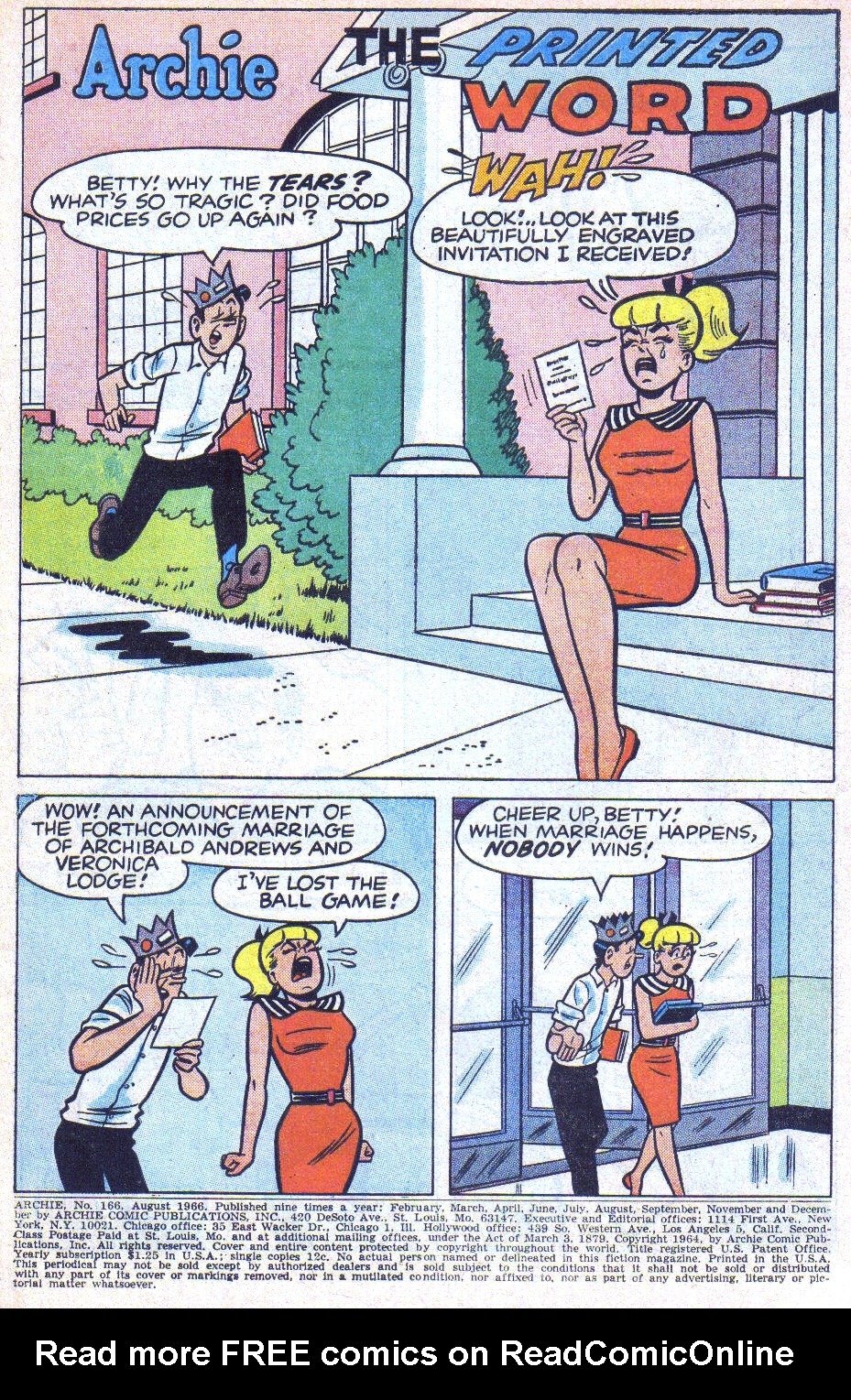 Read online Archie (1960) comic -  Issue #166 - 3