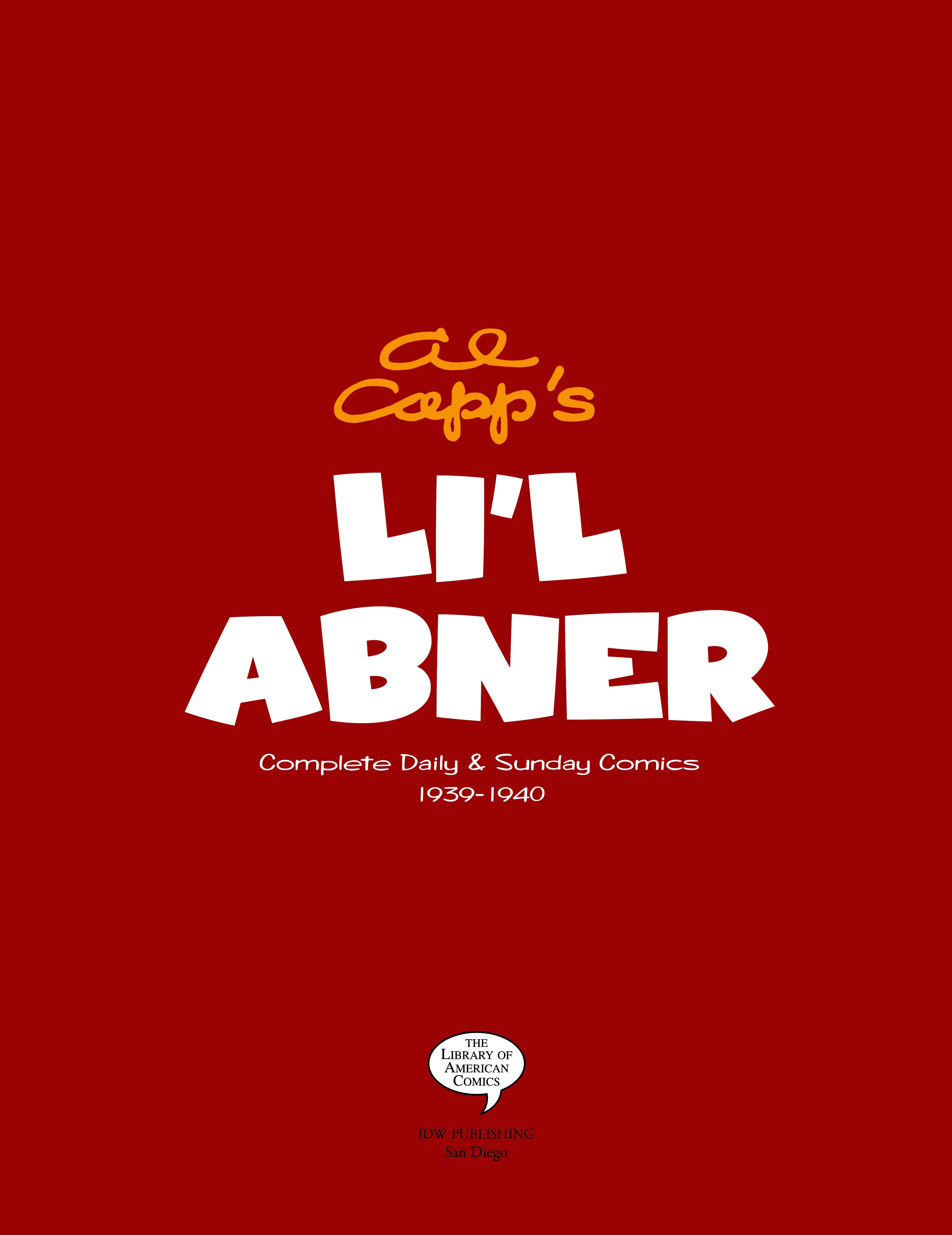 Read online Al Capp's Li'l Abner Complete Daily & Color Sunday Comics comic -  Issue # TPB 3 (Part 1) - 4