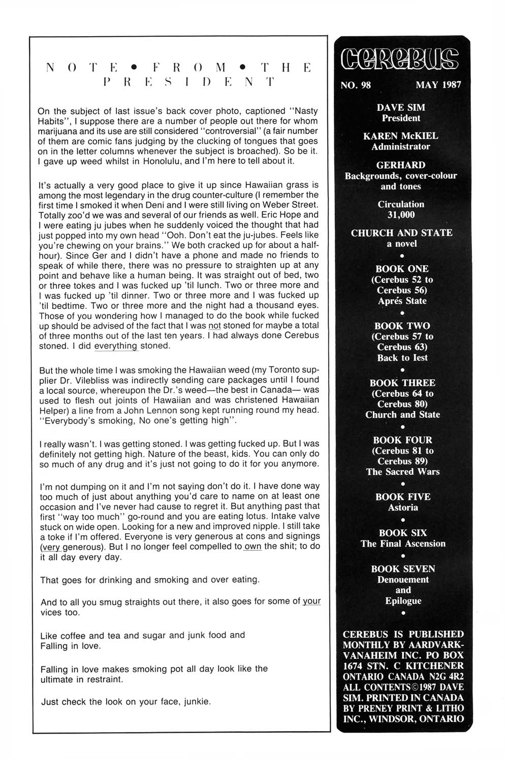 Cerebus Issue #98 #98 - English 2