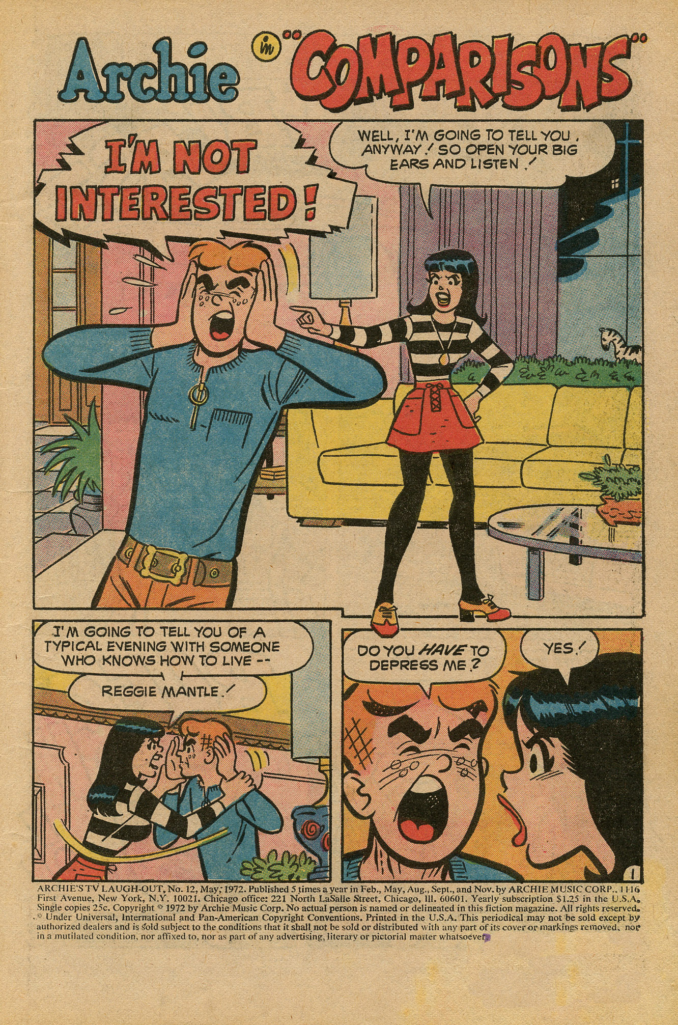Read online Archie's TV Laugh-Out comic -  Issue #12 - 3