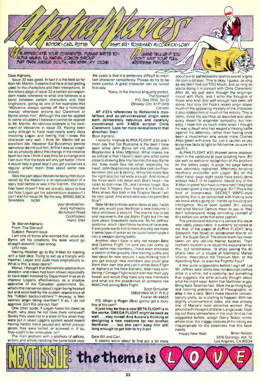 Read online Alpha Flight (1983) comic -  Issue #39 - 24