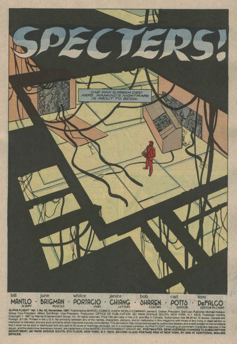 Read online Alpha Flight (1983) comic -  Issue #52 - 2