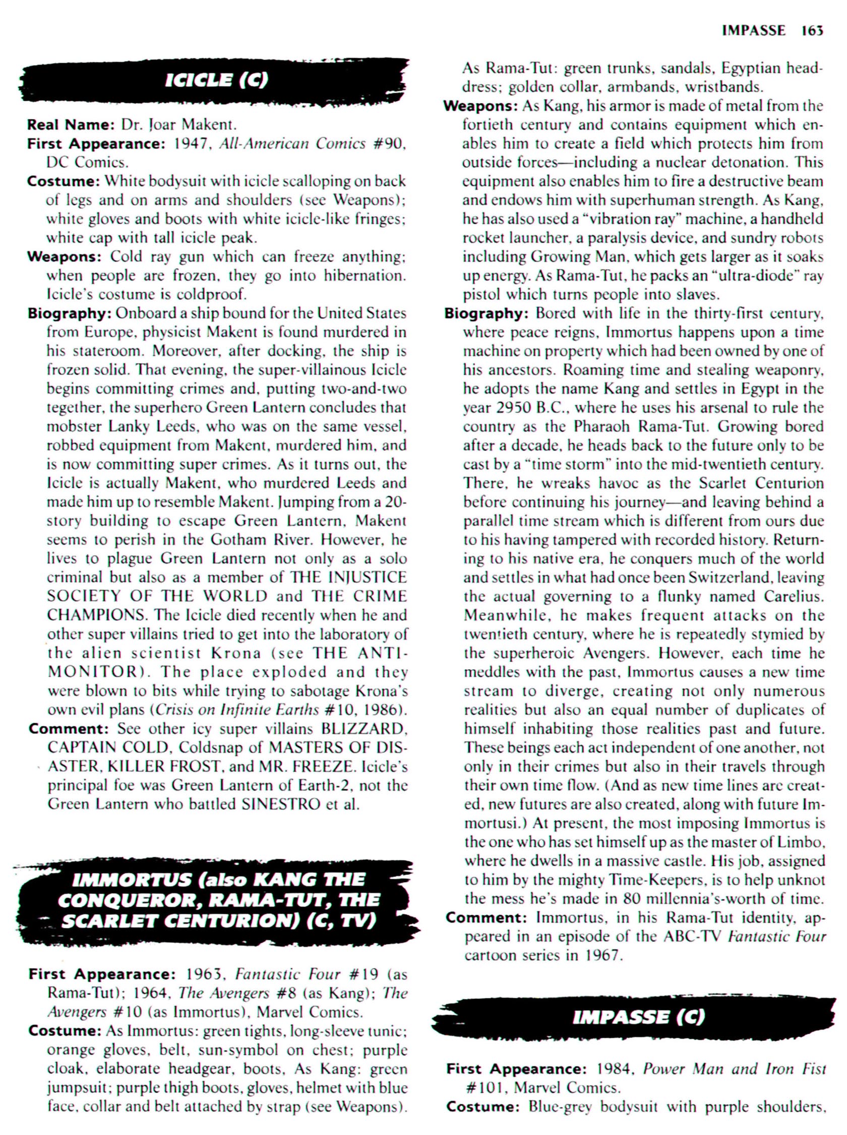 Read online The Encyclopedia of Super Villains comic -  Issue # TPB (Part 1) - 181